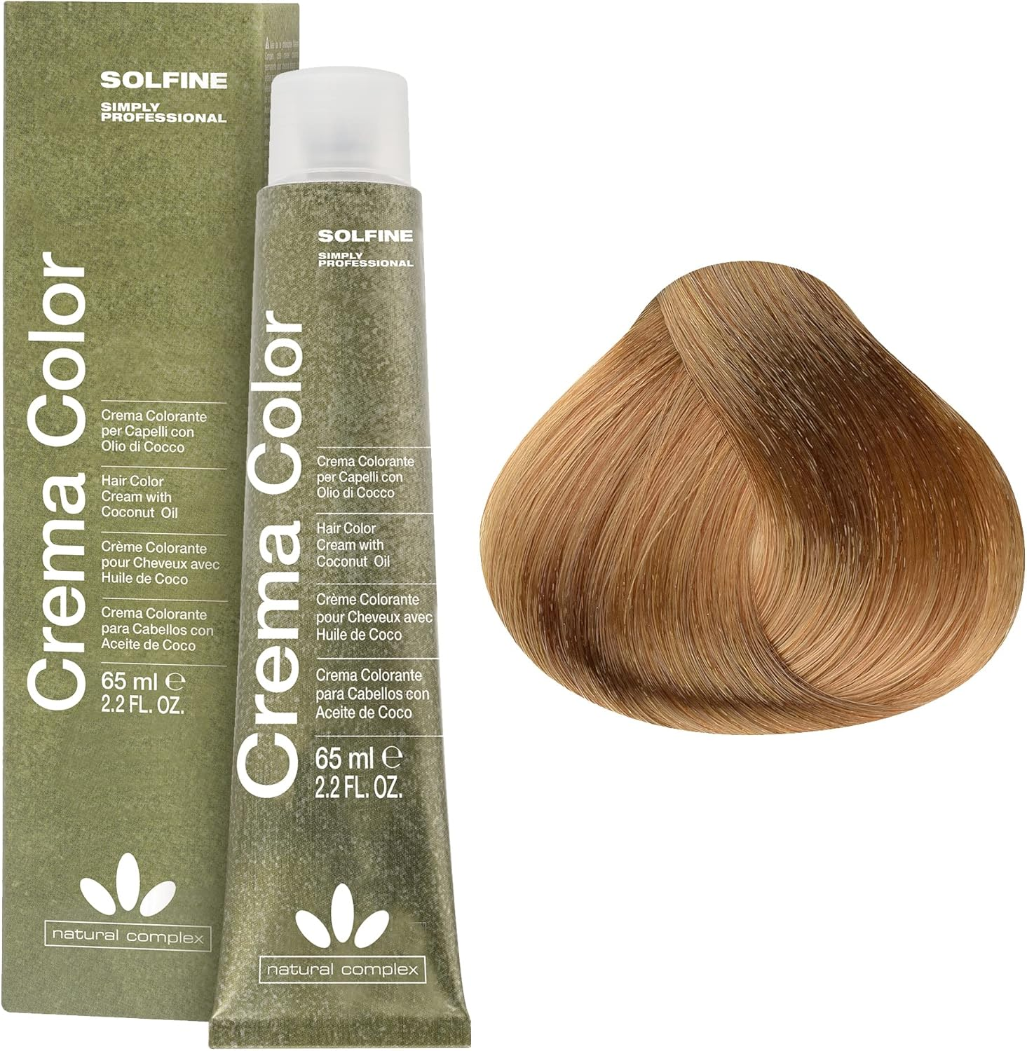 Solfine Crema Color Permanent Hair Color 65 Ml, 8D Golden Light Blonde