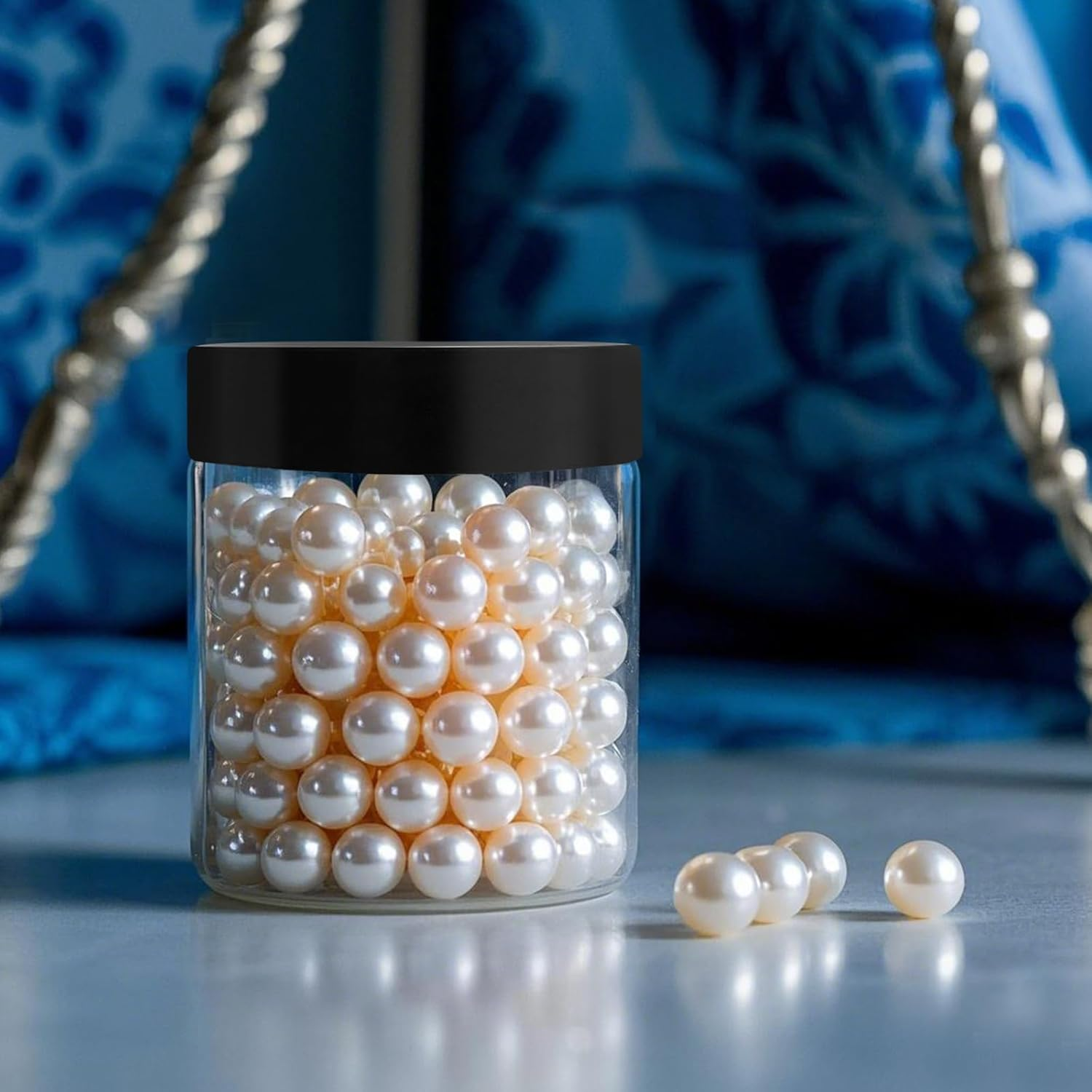 50 Pack 4 Oz Clear Plastic Jars with Lids - Small/Mini Containers for Slime, Ointments, Creams, Samples, Eyeshadow, Travel Storage, Makeup, Lotion, and Body Butter. image number 2