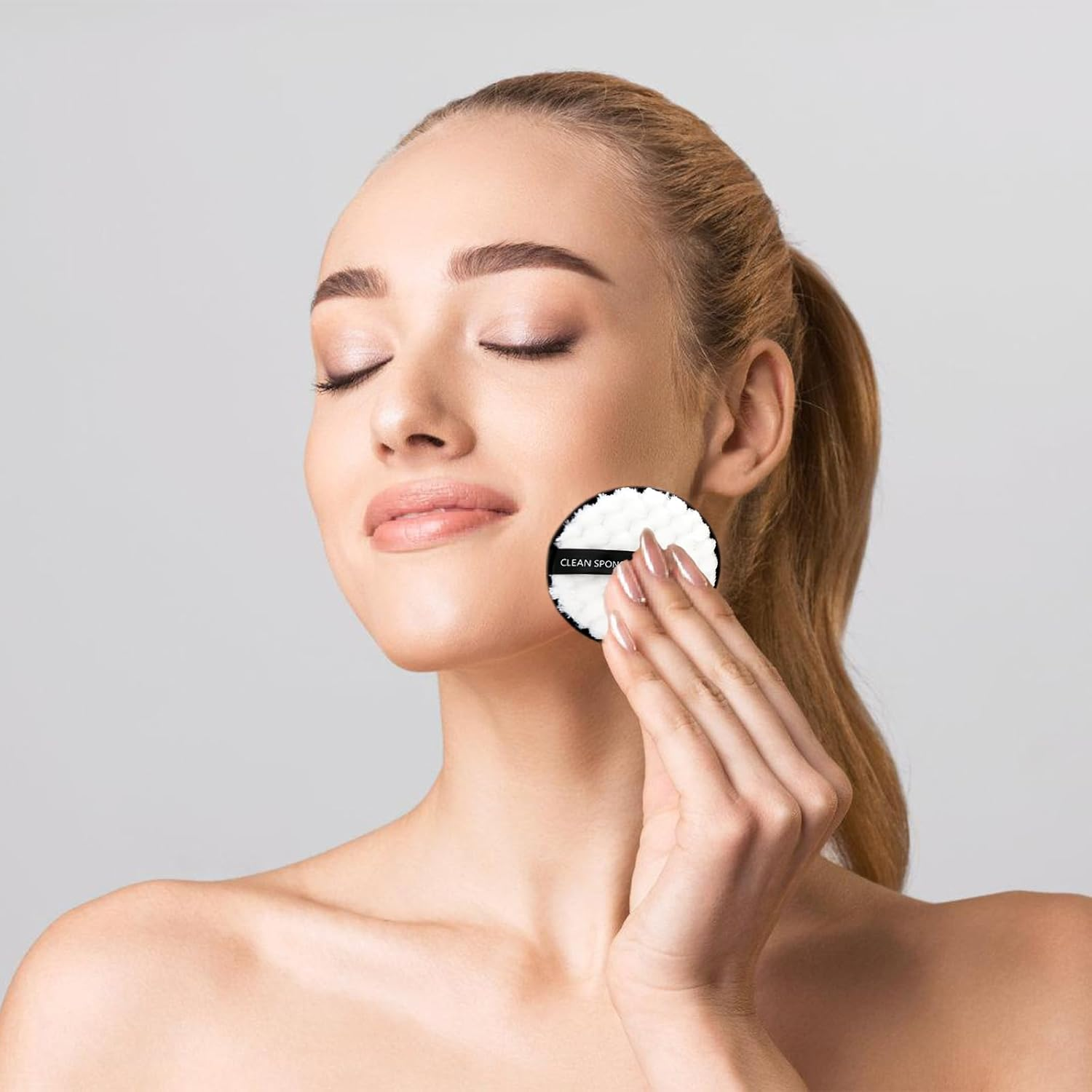 YSHIGUING Reusable Makeup Remover Pads,4Pc Reusable Makeup Remover Cloths Face Pads for All Skin Types, Washable Microfiber Face Cleaner Puff Facial Cleansing,Black/Coffee/White/Pink image number 1