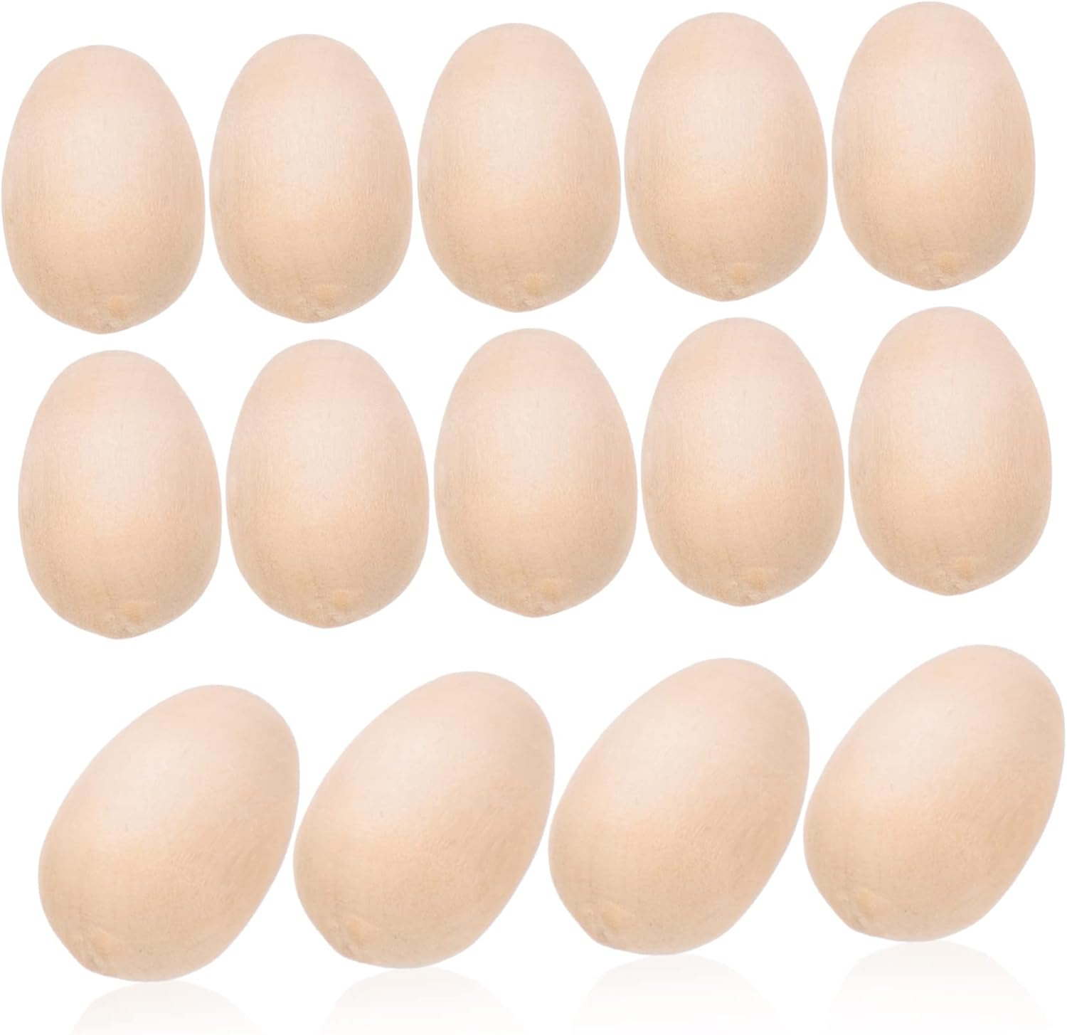 100Pcs Wooden Fake Eggs Easter Decorations Simulation Holder for Party