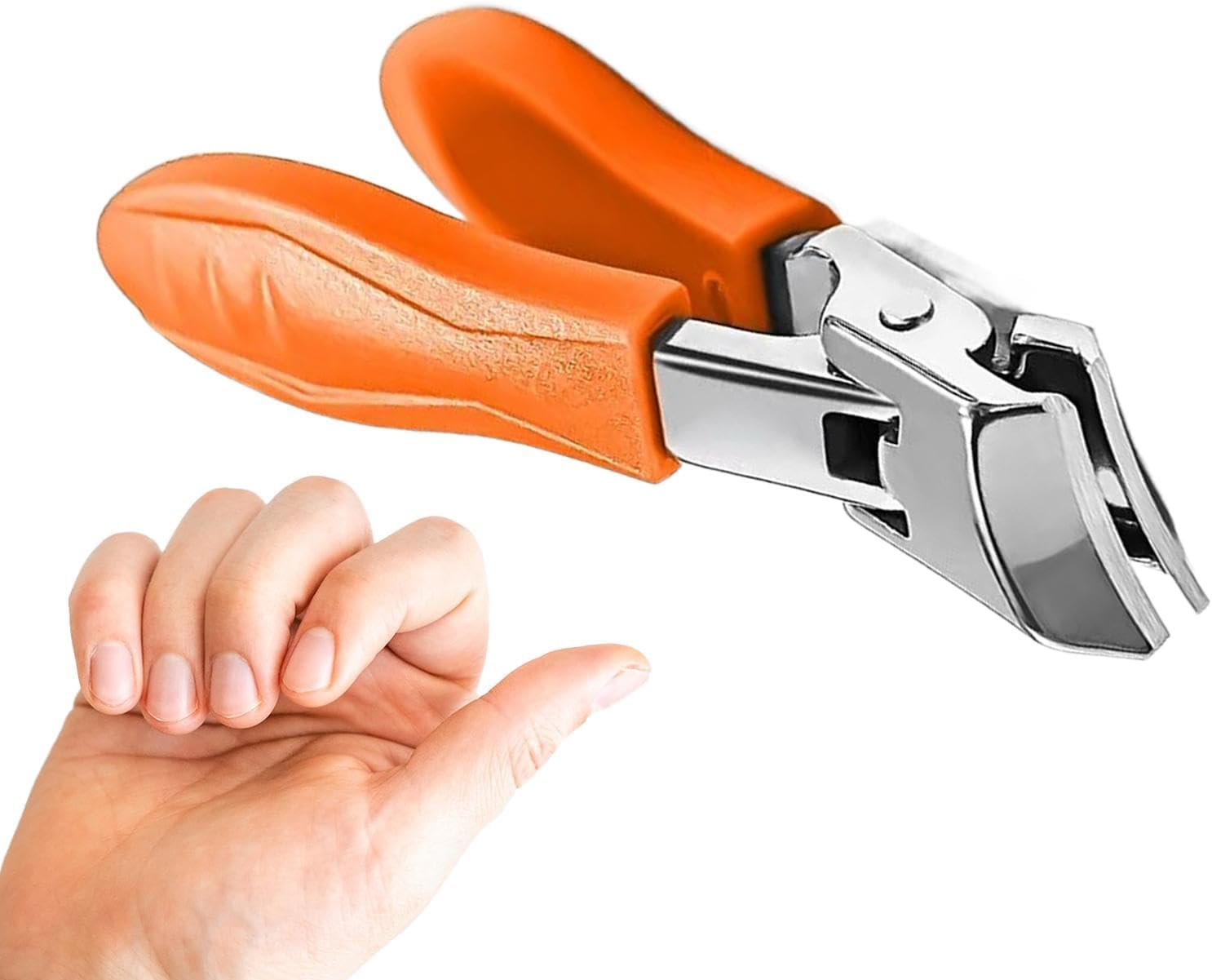 Slanted Nail Scissors,Heavy Duty Toenail Fingernail Scissors - Seniors Nails Trimmer Anti-Splash Manicure Pedicure Equipment for Father, Mother