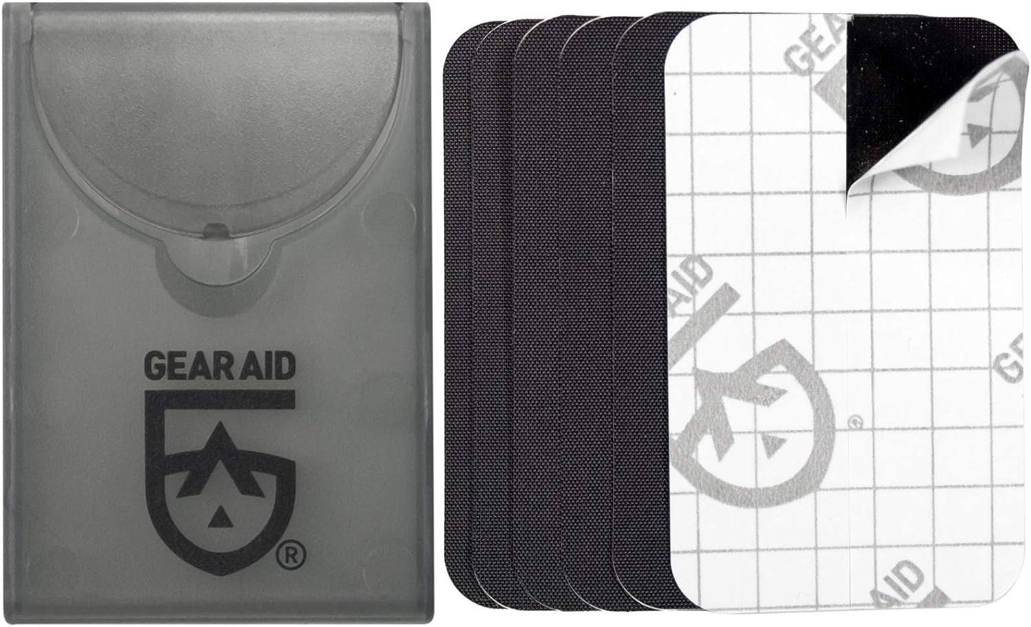 GEAR AID Tenacious Tape Mini Patches to Repair Jackets, Tents and Rain Gear, Black and Clear, 1.5&rdquo; X 2.5&rdquo;, 2 Pack