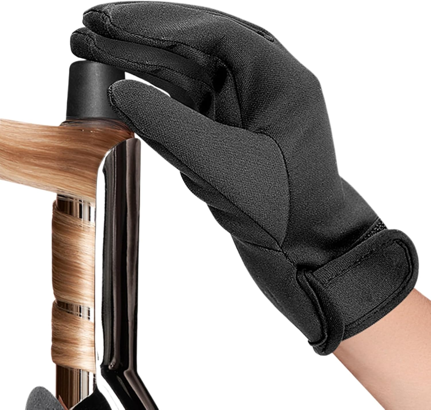 Hair Styling Heat Gloves, Professional Heat Resistant Hand Gloves for Hair Styling, Safe Thick Glove Mitt Household Supplies for Curling Iron