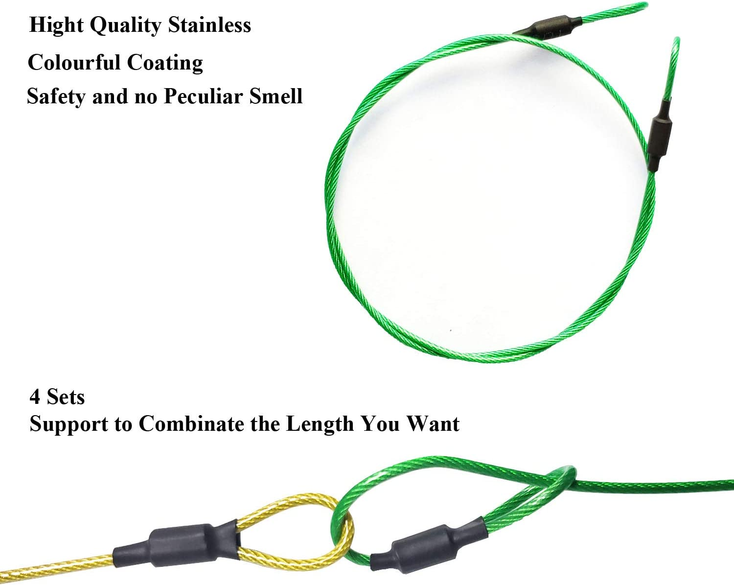 Camera Safety Tether, Stainless Steel Cable Wire Colorful Coating Lanyard with Hook Carabiner Clip for Gopro Hero 7 6 5 4 3 Session DJI Osmo Action and Other Action Camera image number 6