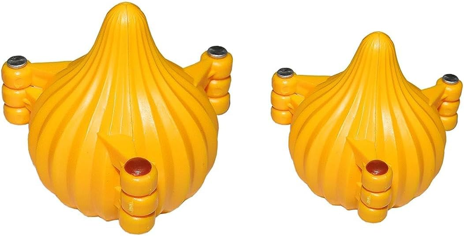 Garden of Arts Plastic 2 Pieces Small and Medium 3 Fold Modak Maker Mould for Ganpati, Diwali, Dussehra, and Other Festival, Orange,7X7X2 Cm image number 6