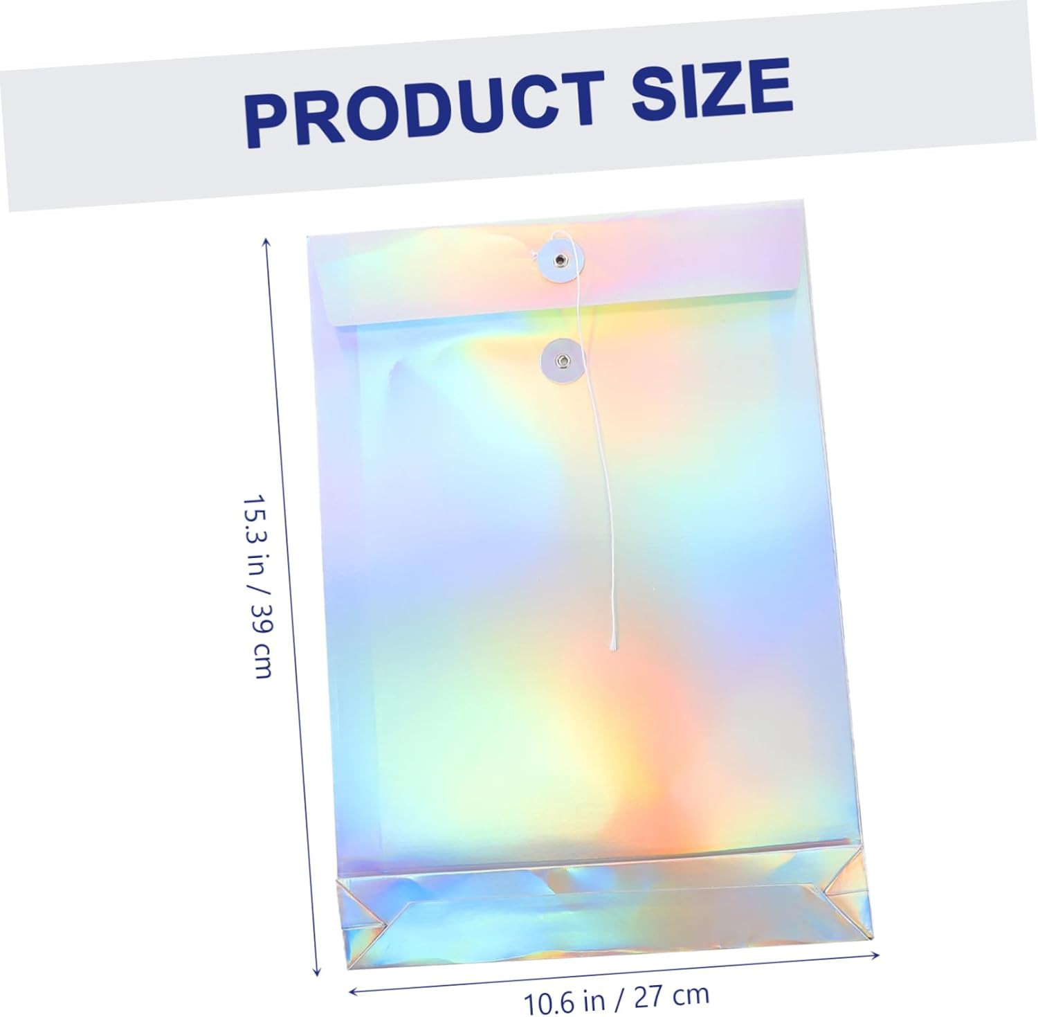 WEKAMOS 3Pcs File Bags Decorative Laser Document Organizers with Tie Closure Wear Packing Pouches for Office Home Student and Business Travel Storage image number 5