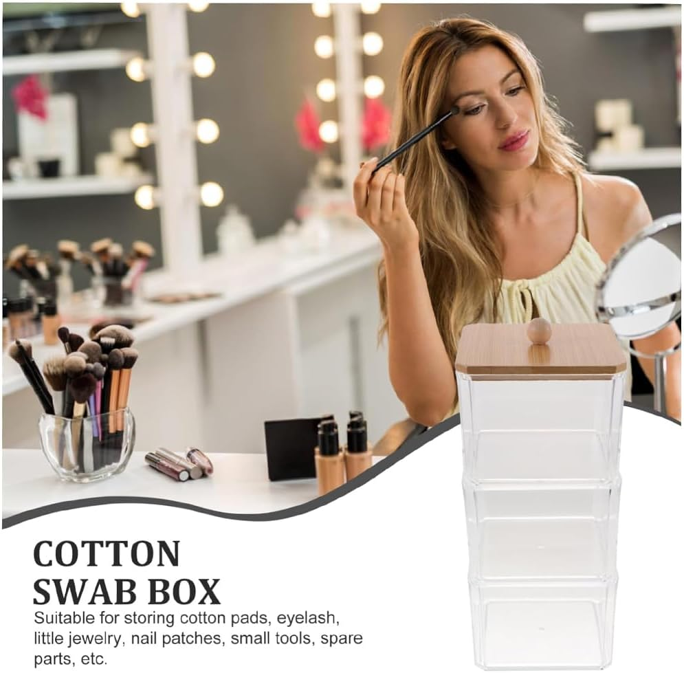 HYAVIA 4 Set Hair Accessories Organizer &ndash; Stackable Hair Tie & Scrunchie Holder, Bathroom Storage Containers for Headbands, Bows, Makeup, Cotton Swabs, 3 Layer Travel Organizer Box image number 6