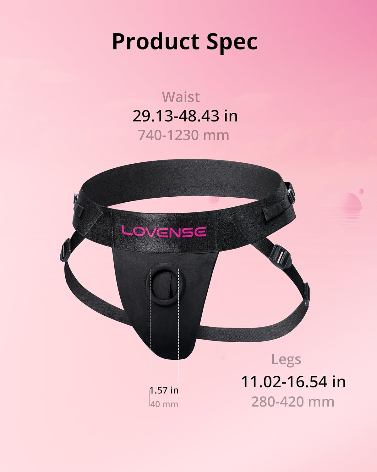 LOVENSE Harness for Lapis Strapless Strap-On Dildo, Adjustable Strap on Harness Wearable Panties Adult Sex Toy for Women Couples image number 2