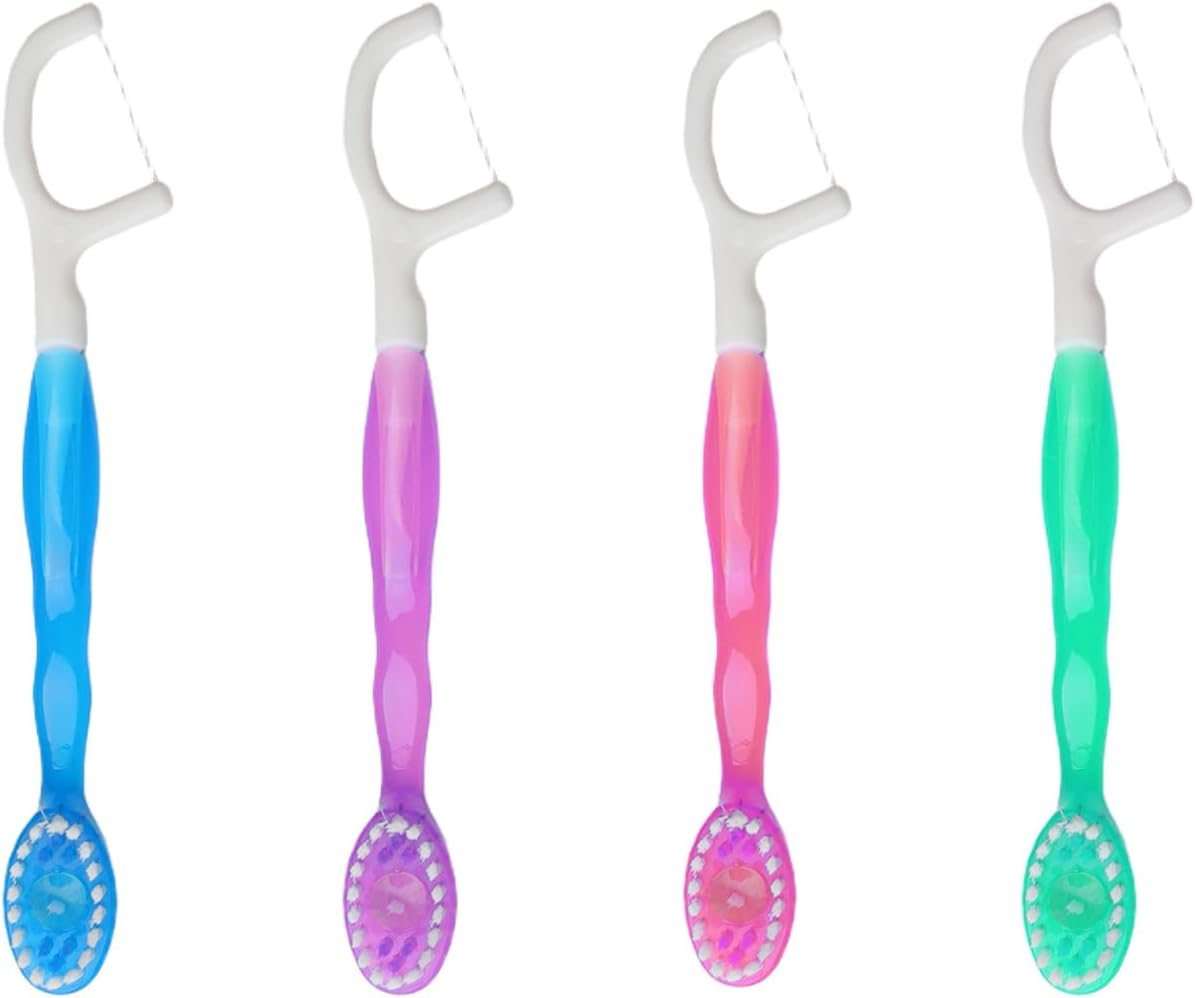 5-In-1 Mini Travel Toothbrush with Toothpaste & Floss &ndash; 4-Pack Disposable Individually Wrapped Toothbrushes for On-The-Go Oral Care image number 2