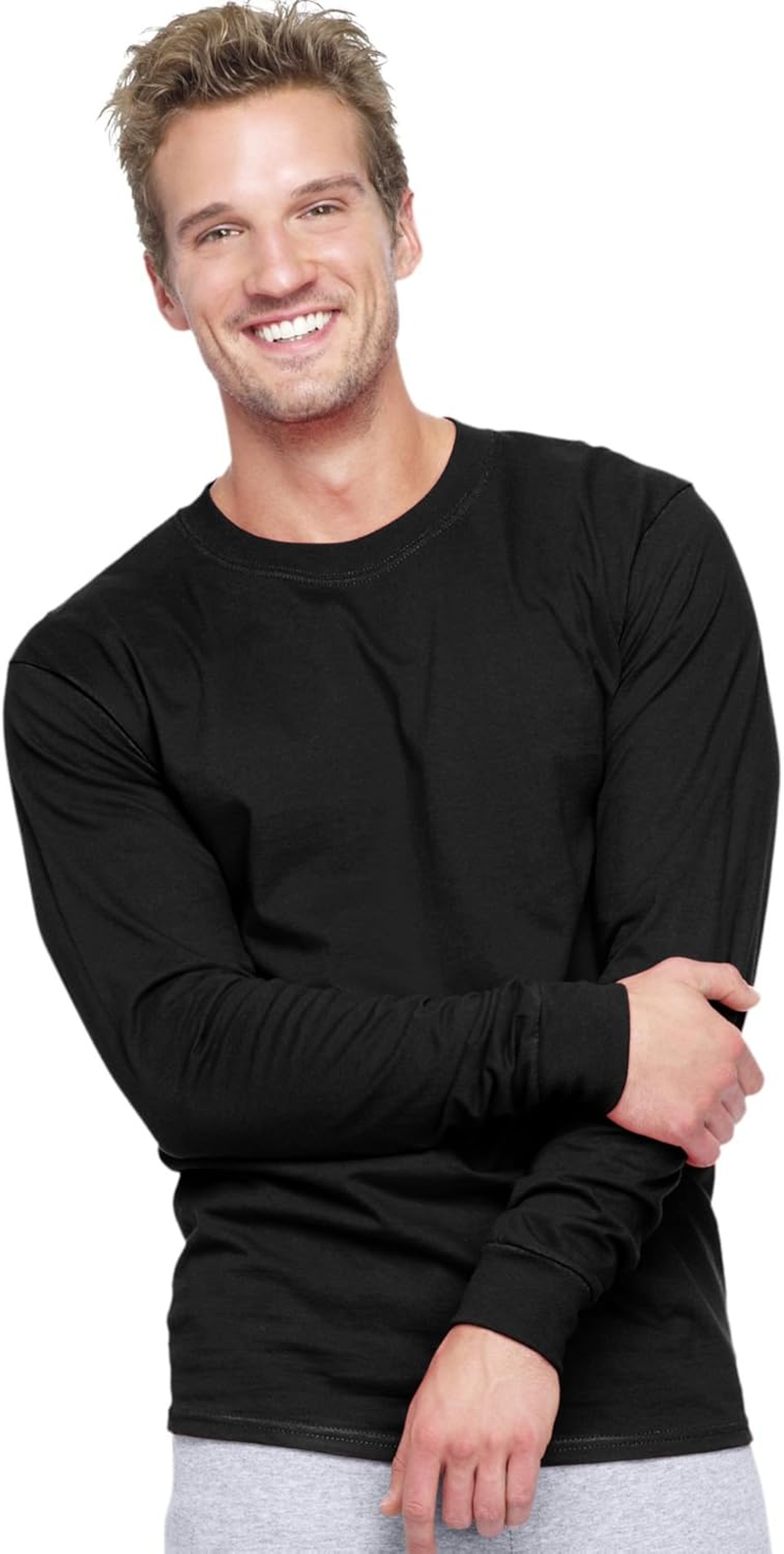 Hanes Men'S Beefy Long Sleeve Shirt, 1 or 2 Pack