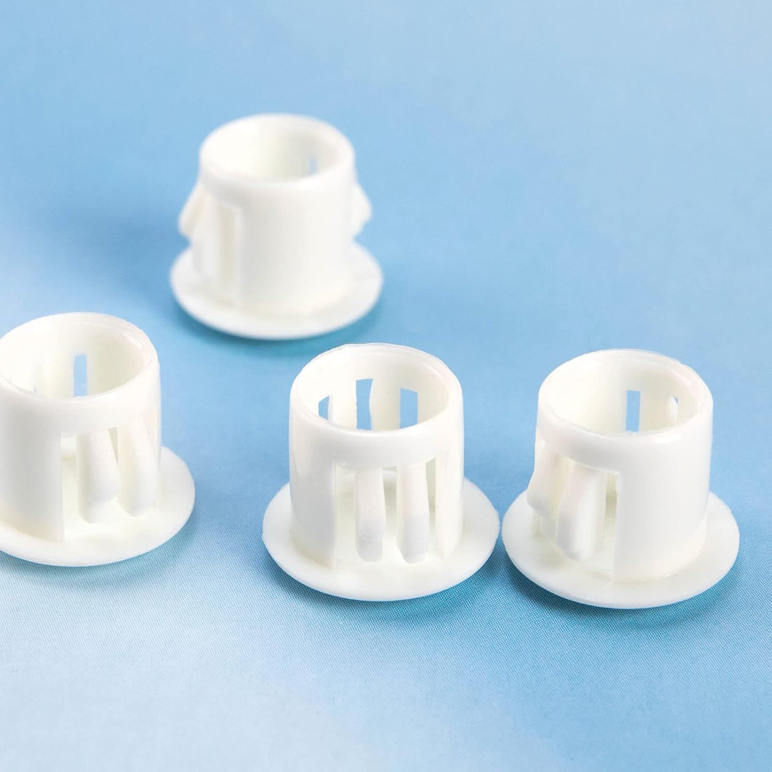 Ecsing 100PCS Hole Plugs White Plastic 10Mm Snap in Locking Hole Tube 10-10.5Mm Steel Furniture Fencing Post Pipe Insert End Caps for Cupboards Wardrobes Cabinets Funiture