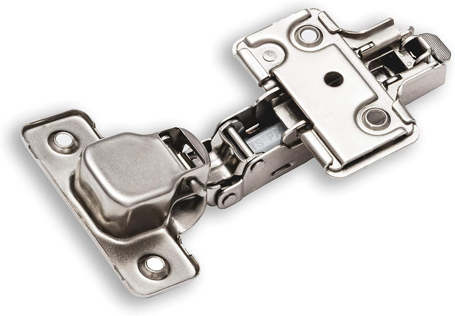 Berta (2 Pieces) Full Overlay Frameless Soft Closing European Hinges, 110 Degree 3D Adjustable Clip on Concealed Kitchen Cabinet Door Hinges with Screws