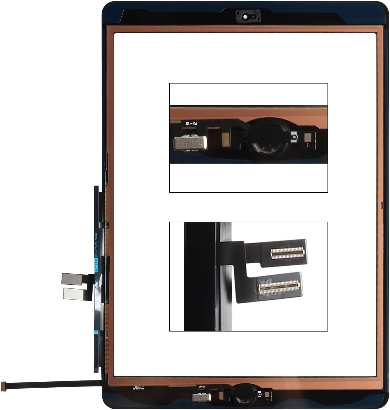 A-MIND for Ipad 9 10.2" 2021 Screen Replacement, for Ipad 9Th Generation A2602 A2603 A2604 A2605 Touch Screen Digitizer Glass Panel Lens Repair Kits(Not LCD) (Black,With Home Button) image number 6