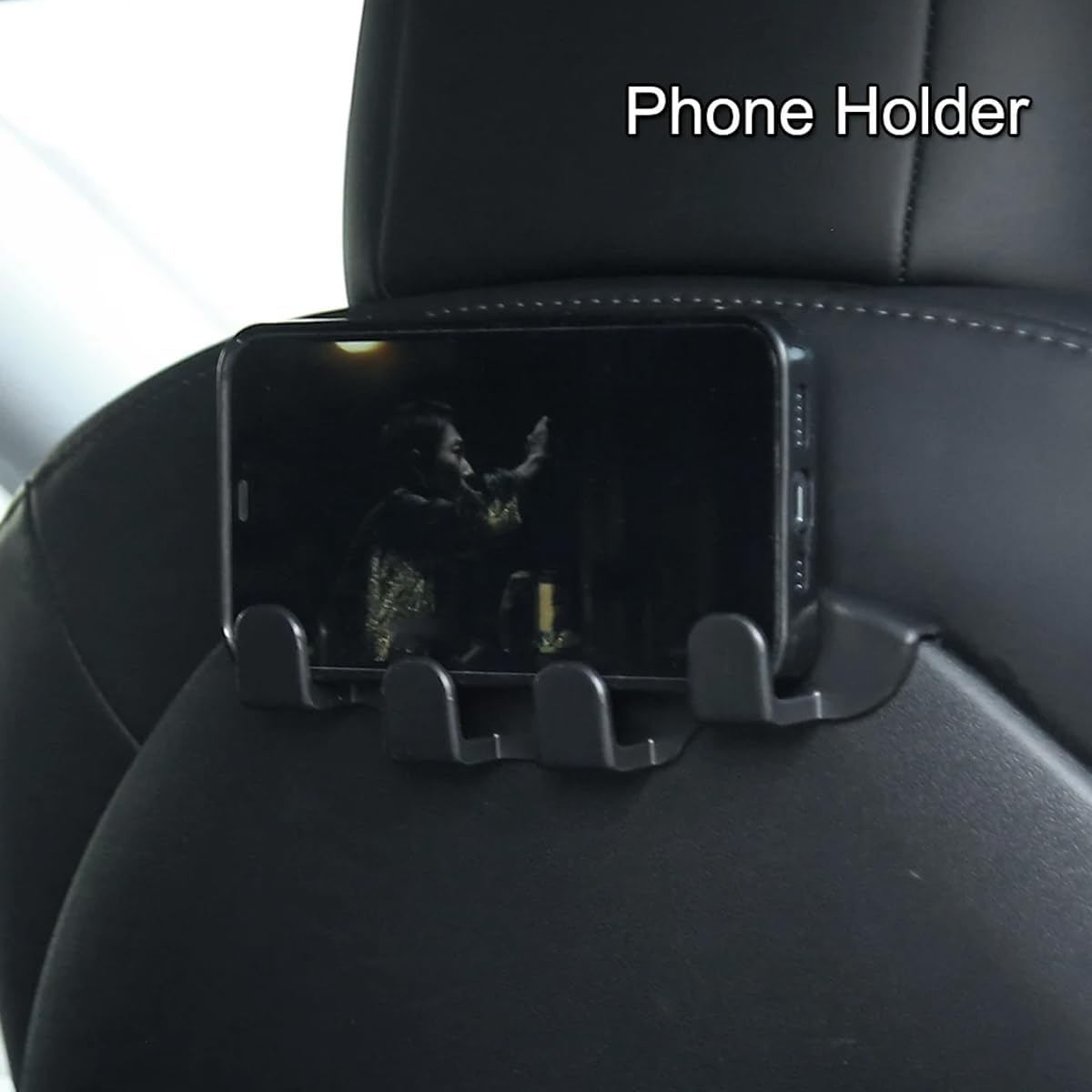 AIMALL Car Seat Back Hook for Tesla Model 3 and Model Y, Pack of 2, Interior Modification Accessory, Front Trunk Storage Rack, Easy Install, Durable Organiser for Bags and Groceries image number 5