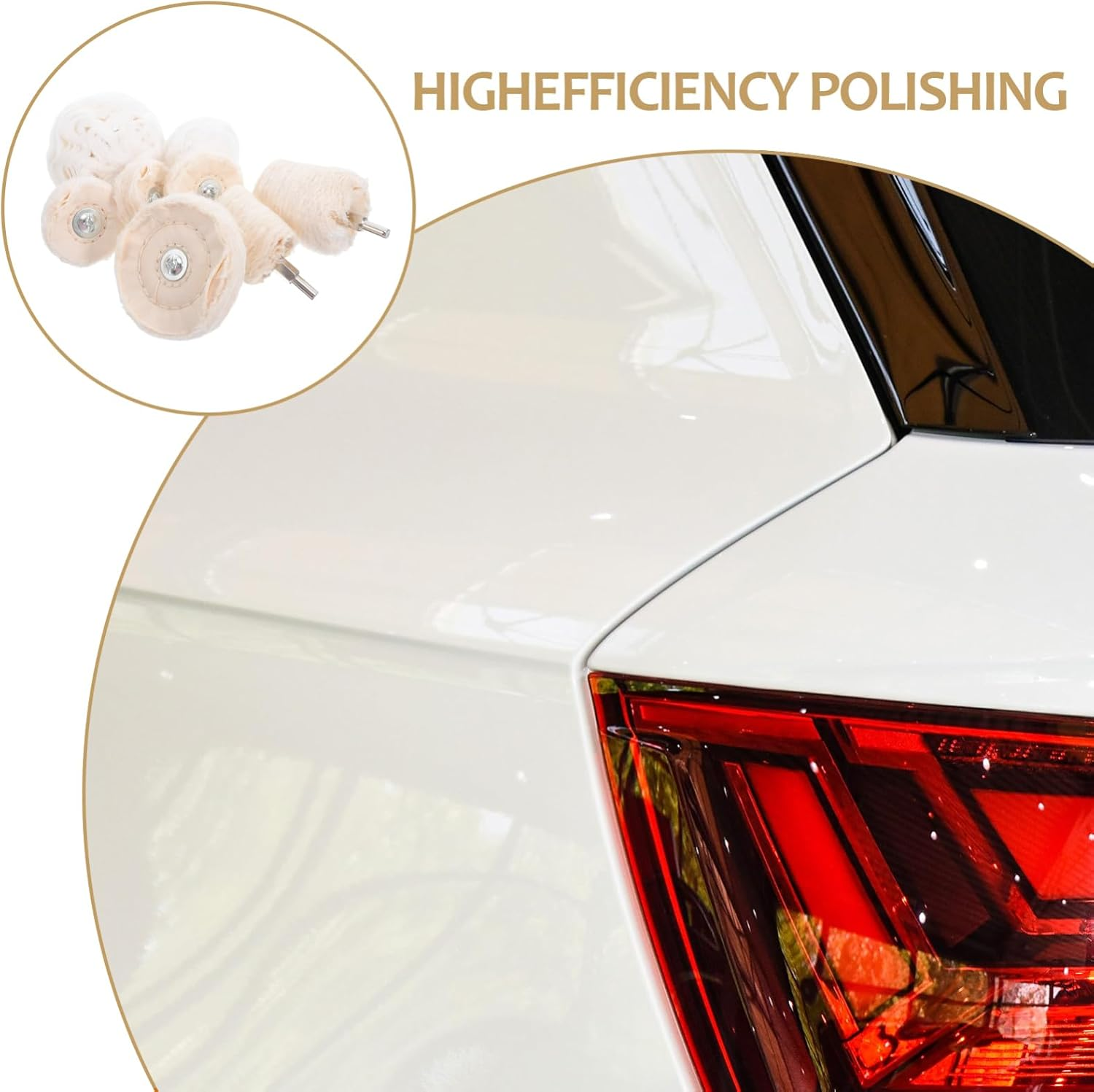 NAMOARLY 8Pcs Efficient Car Polishing Kit Cotton Polishing Wheels Metal Grinding Buffing Tools for Versatile Use image number 3