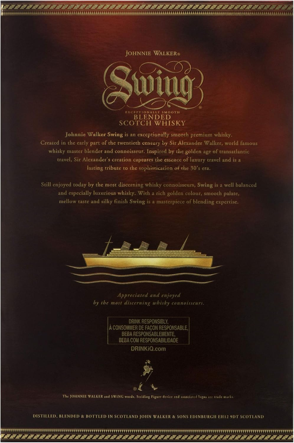 Johnnie Walker Swing Scotch Whisky 750Ml image number 3