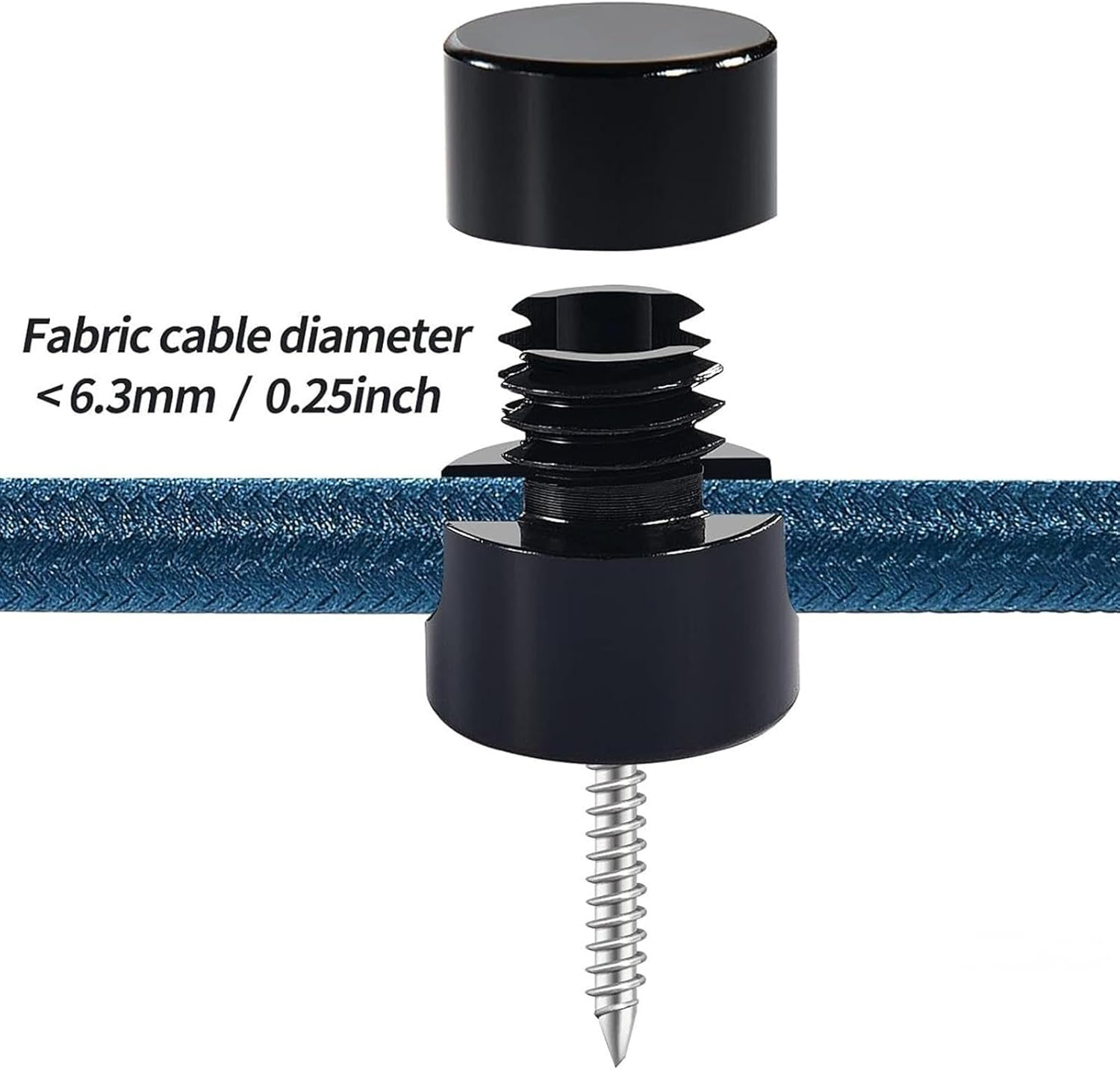 Swag Ceiling Hooks | Pendant Light Hook for Ceiling Lamp,Cord Organizers, Chandelier Fixture Hardware, Ceiling Light Hook for Drywall, Concrete Wall - White image number 2