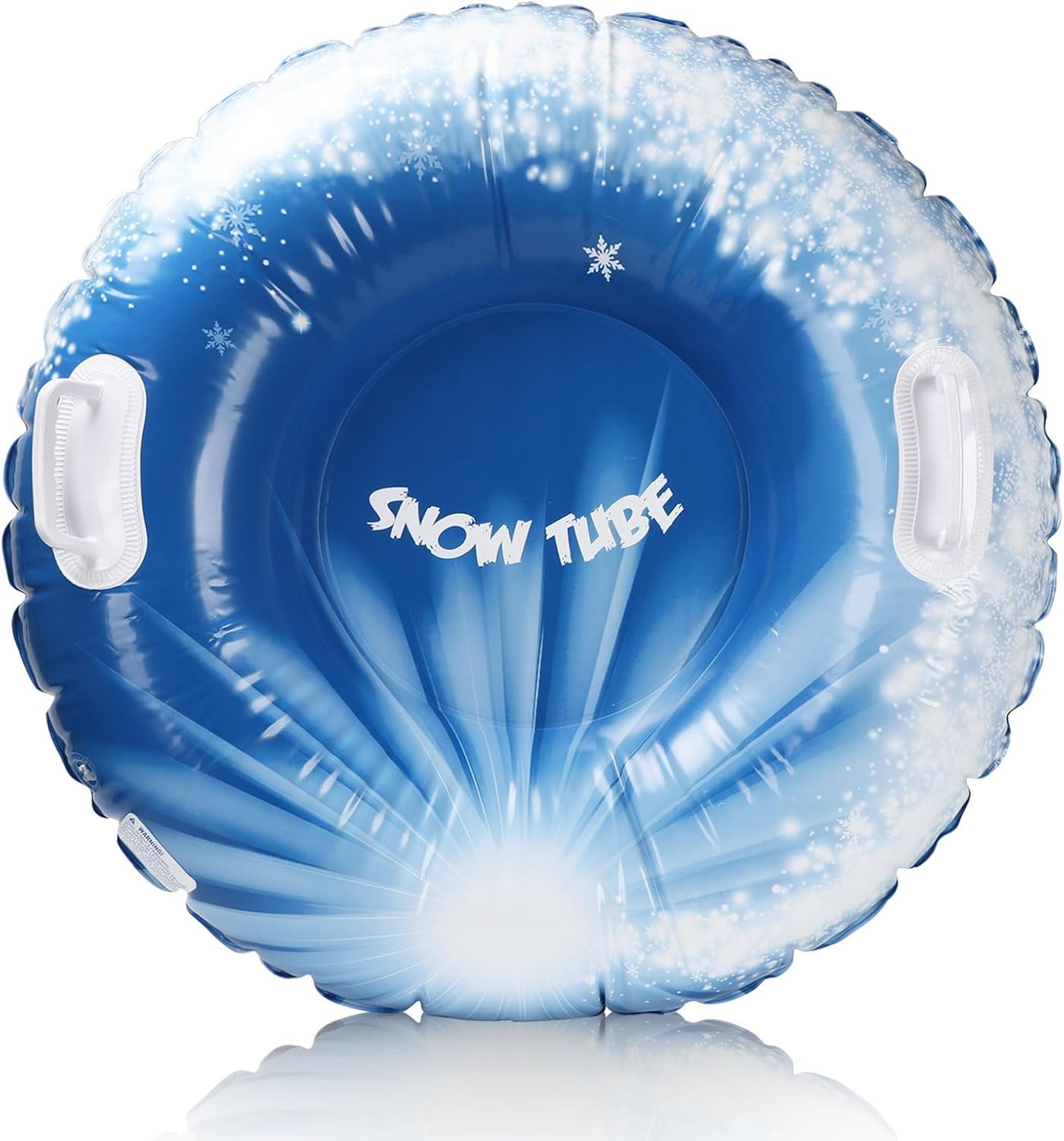 Snow Tubes, 37.4" 1Pack Inflatable PVC Snow Sled, Thickened Heavy Duty Hard Bottom Snow Sleds with Handles, Fun Winter Outdoor Sports Toys for Family Activities image number 1