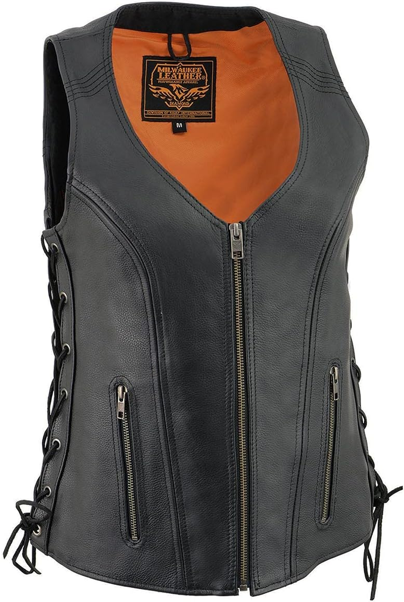 Milwaukee Women'S Side Lace Vest with Stitch Detailing (Black, Large)