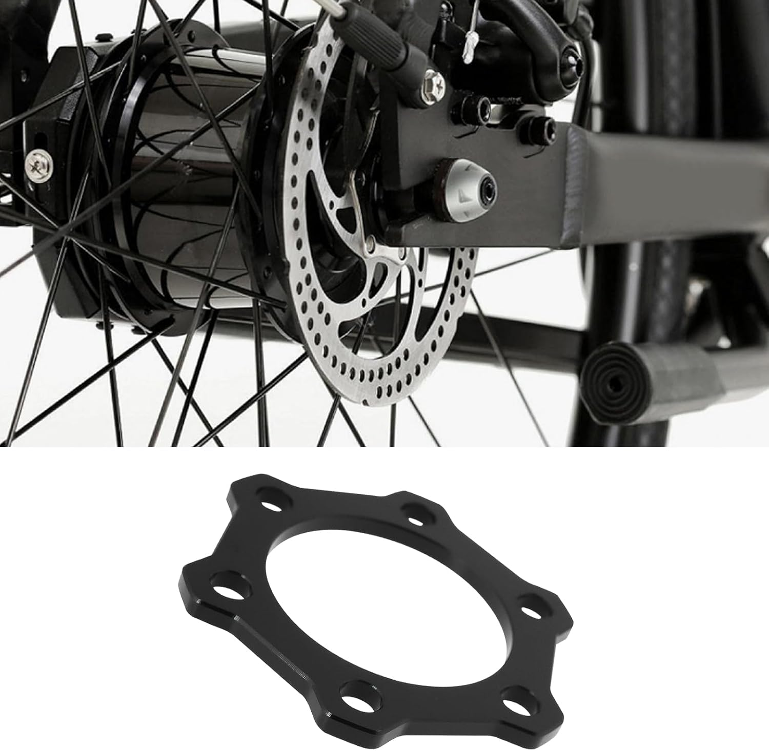 OTOTEC 1 Set of Bike Hub Adapter Disc Brake Bicycle Brake Disc Conversion Base Compatible with Boost Hub Conversion Bicycle - Front, Thickness: 5Mm image number 4
