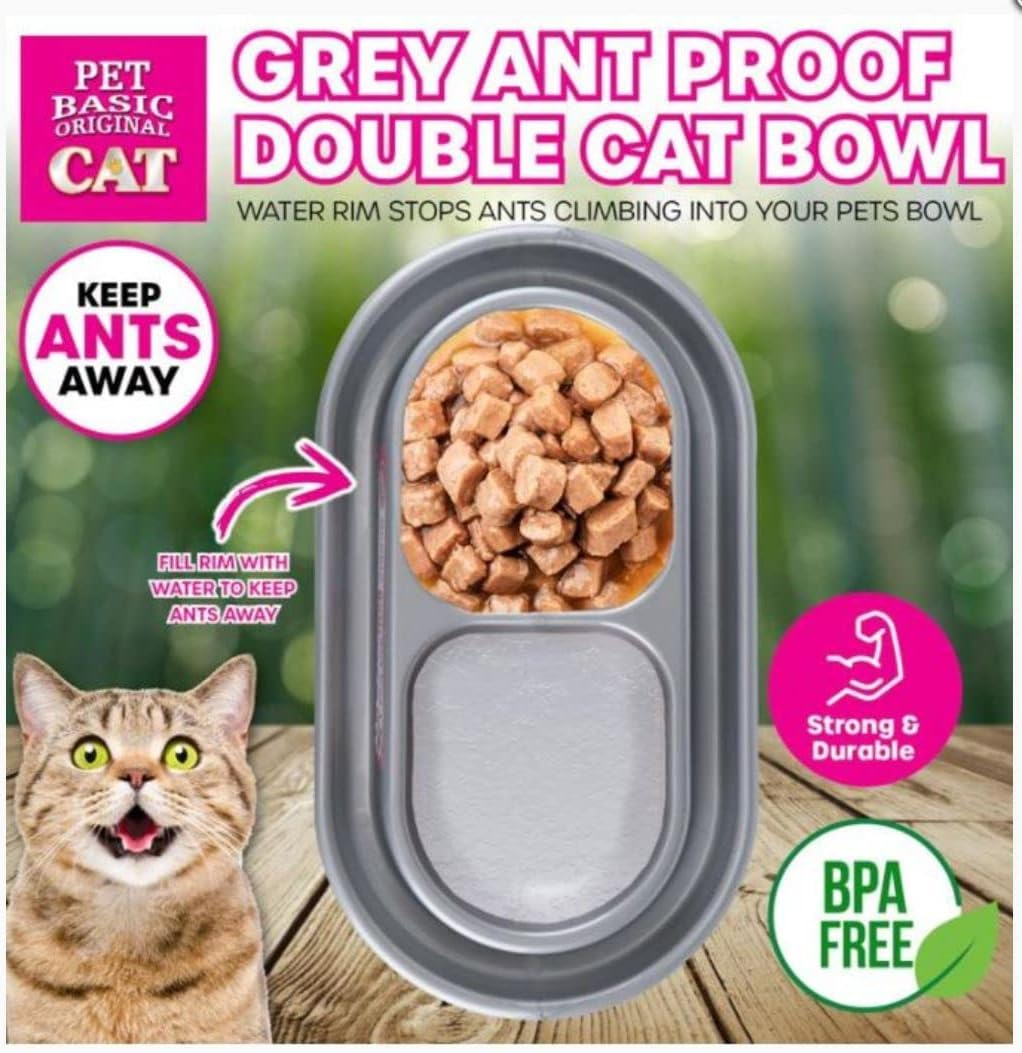 Pet Basic 2PK Cat Feeding Bowl Double Prevent Ants anti Ant Durable 27.5Cm image number 2