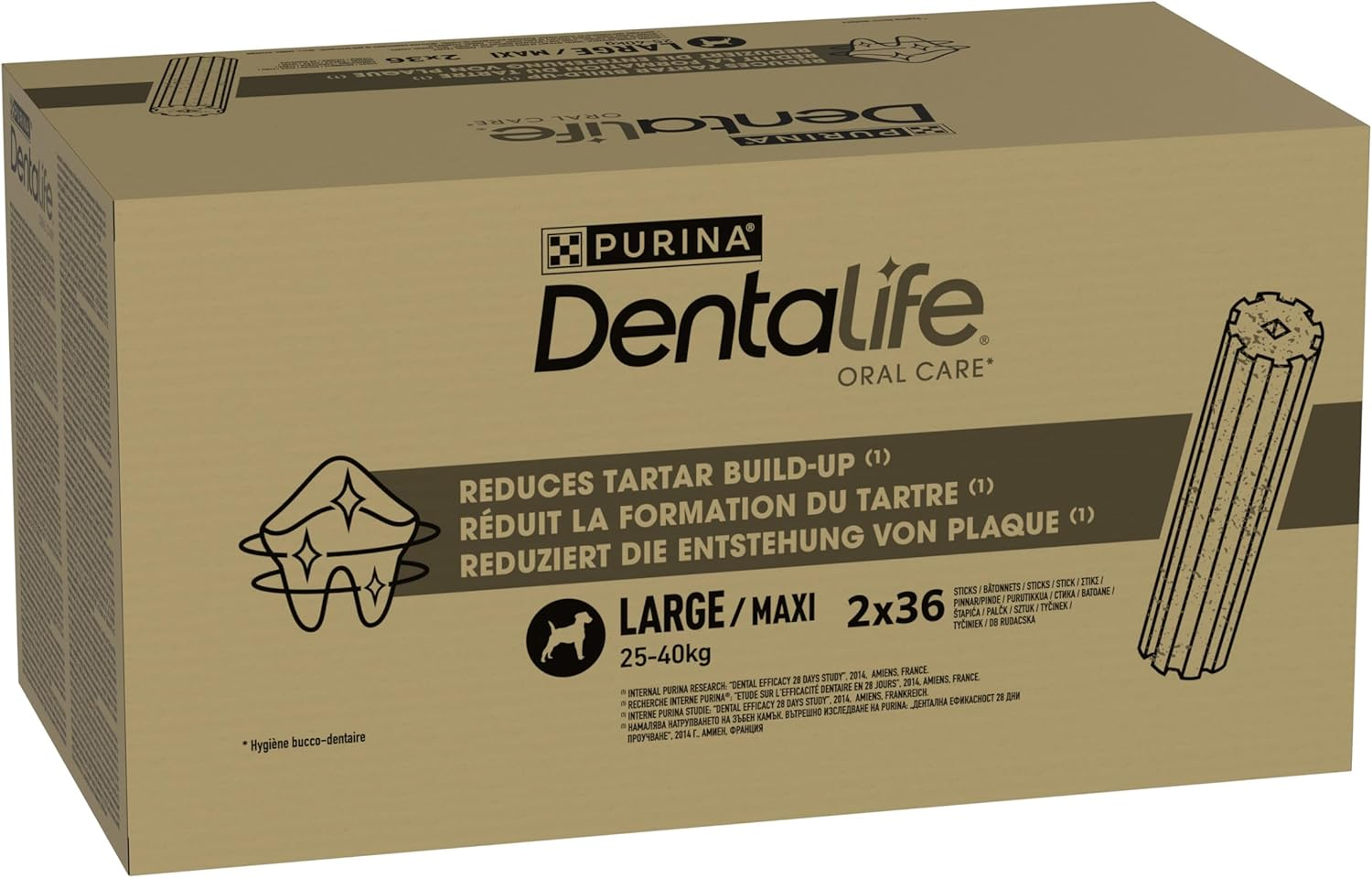 Purina Dentalife Multipack Snacks for Dogs Reduce Tartar Maxi 72 Pieces image number 1