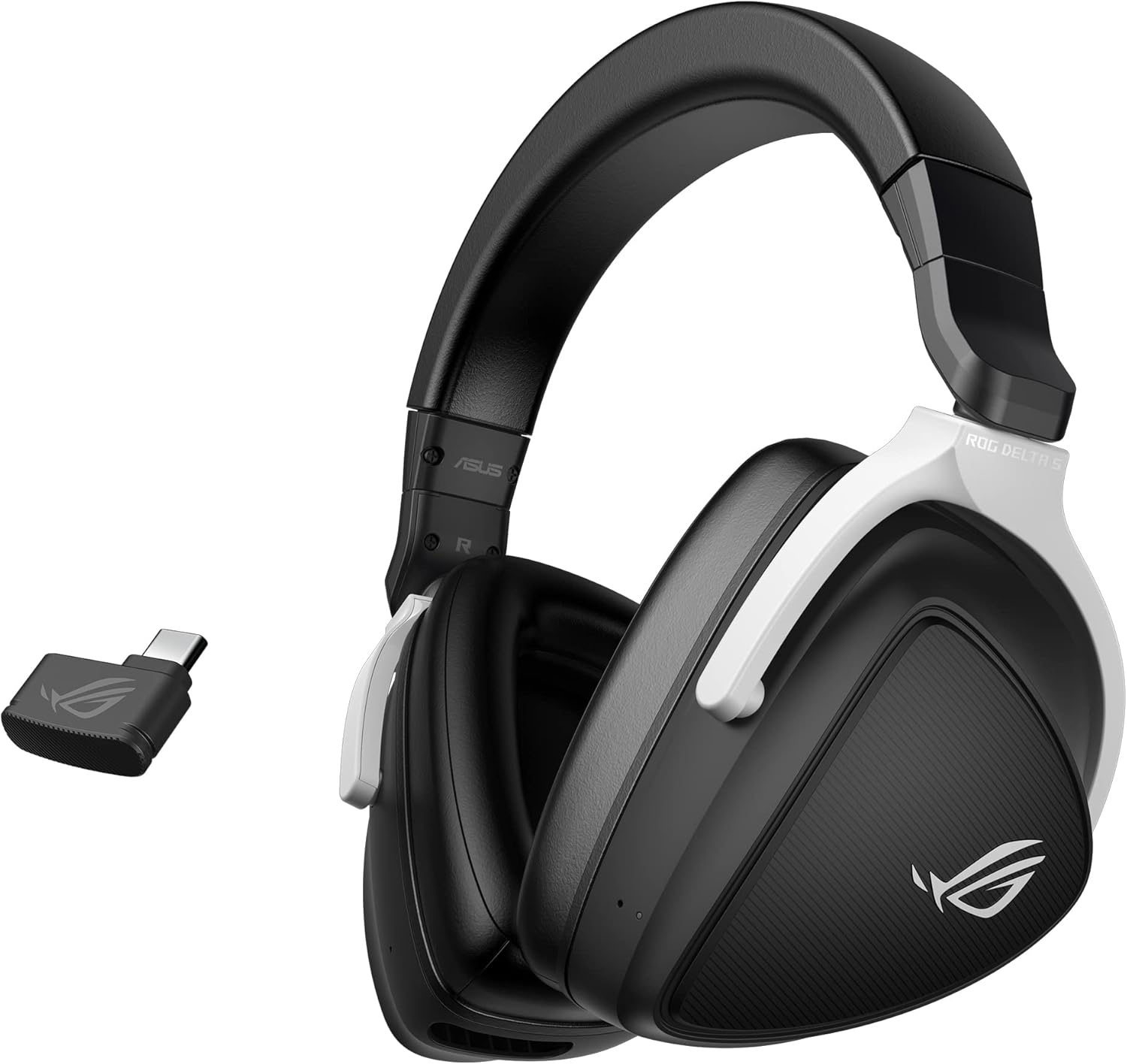 ASUS ROG Delta S Wireless Gaming Headset - 2.4Ghz, Bluetooth, Lightweight Design, ASUS AI Beamforming Microphones with AI Noise-Cancelation, USB-C Fast Charging, Compatible with PC, PS5, Switch image number 2