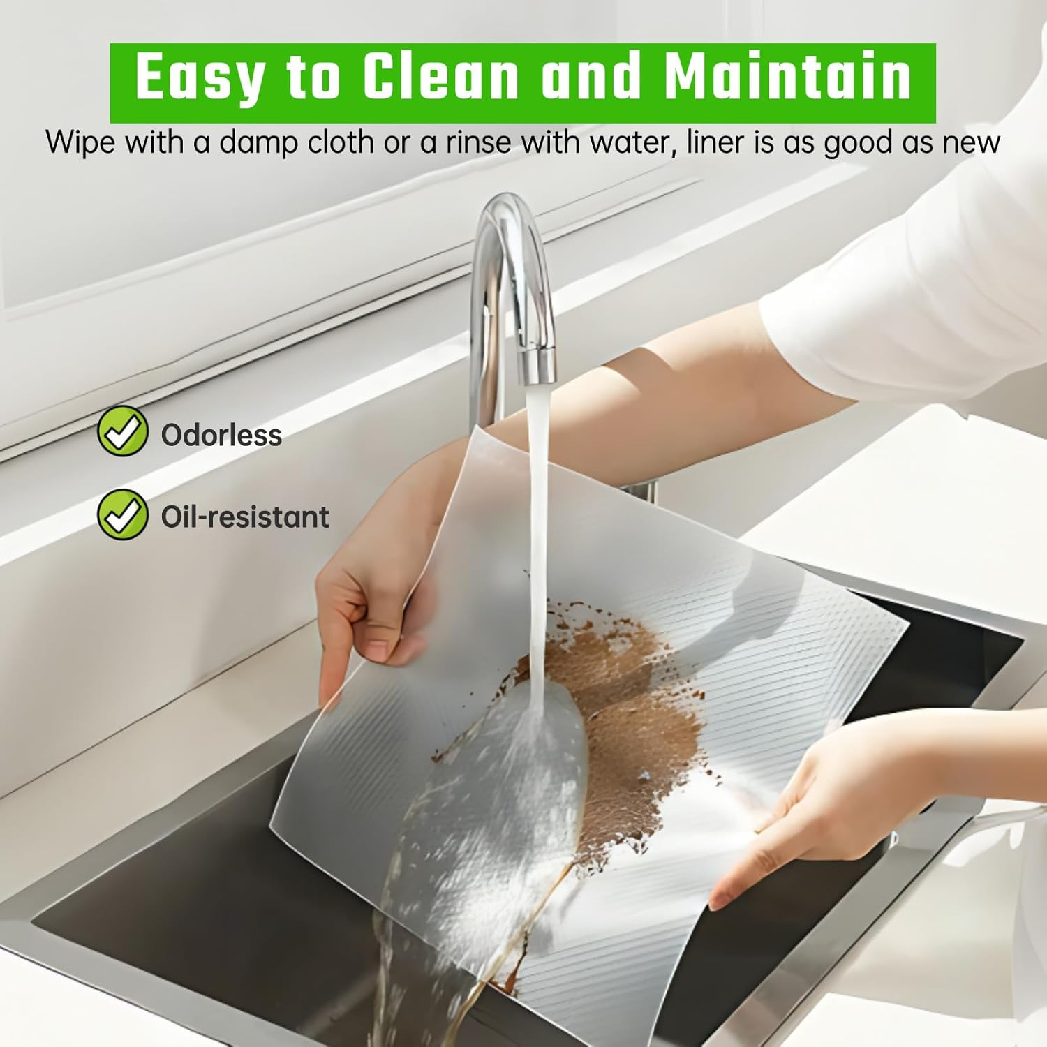 60Cm X 500Cm Shelf Liner, Non Adhesive Drawer Liner, Clear Cabinet Liner - Non-Slip Mat for Storage Drawers, Pantry, Cupboard, Kitchen Shelf, Pantry Shelf, Refrigerator, Easy Clean & Eco-Friendly image number 1