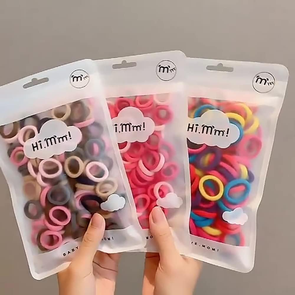 50Pcs Girls Mini Hair Ties Elastic Hairbands Kids Cute Baby Shower 04 Candy Selection image number 3