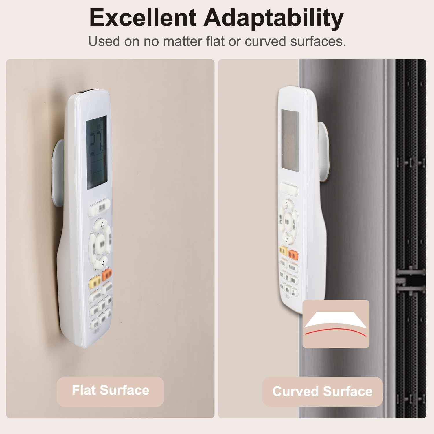 Magnetic Remote Control Holder Wall Mount 4 Pack Soft Silicone Remote Control Caddy with Strong Adhesive Remote Holder for TV, AC, Fan image number 5