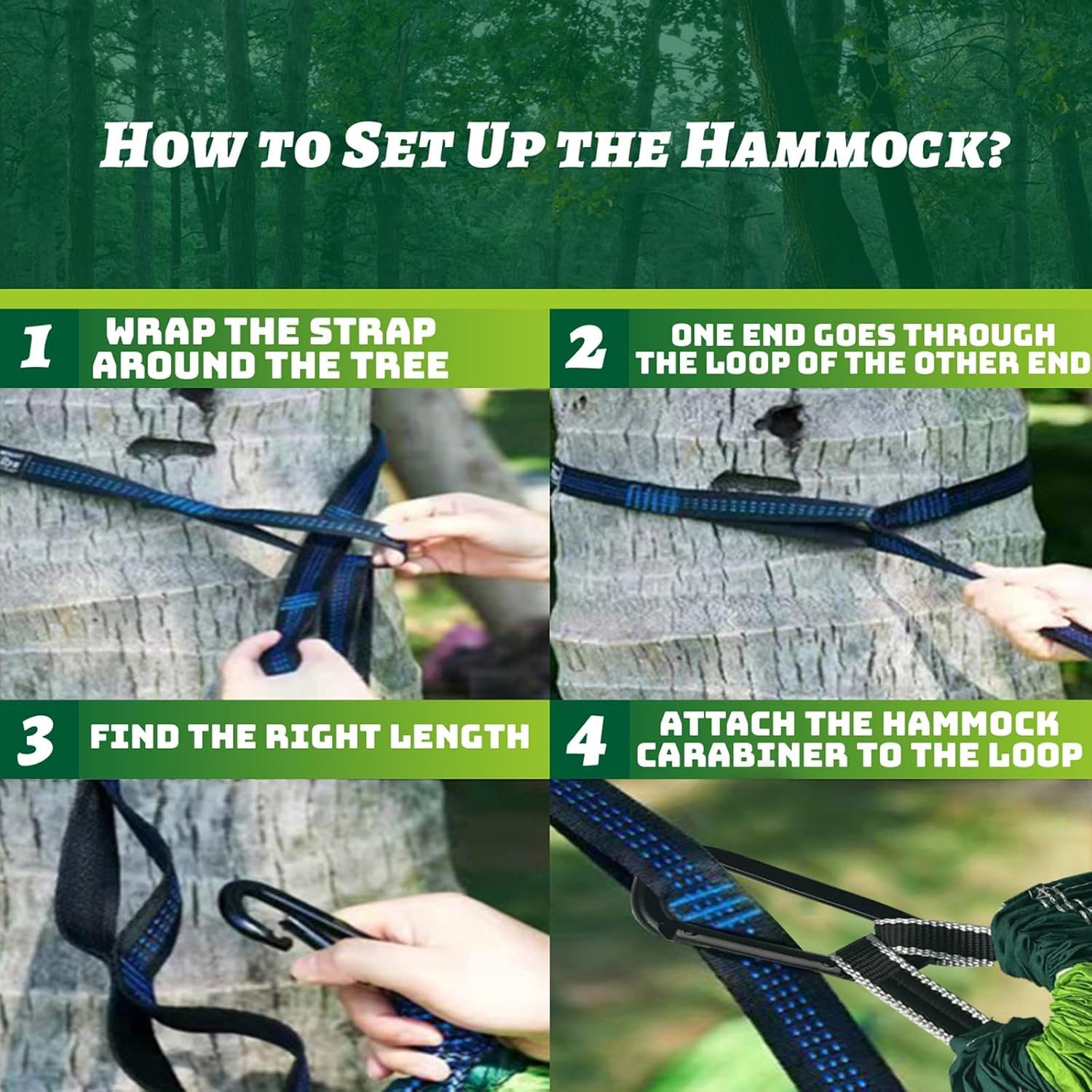 Ultralight Travel Camping Hammock | 450 Lbs Load Capacity, Breathable, Quick-Drying Parachute Nylon | 2 X Premium Carabiners, 2 X Nylon Slings Included | Suitable for Outdoor and Indoor Gardens image number 6