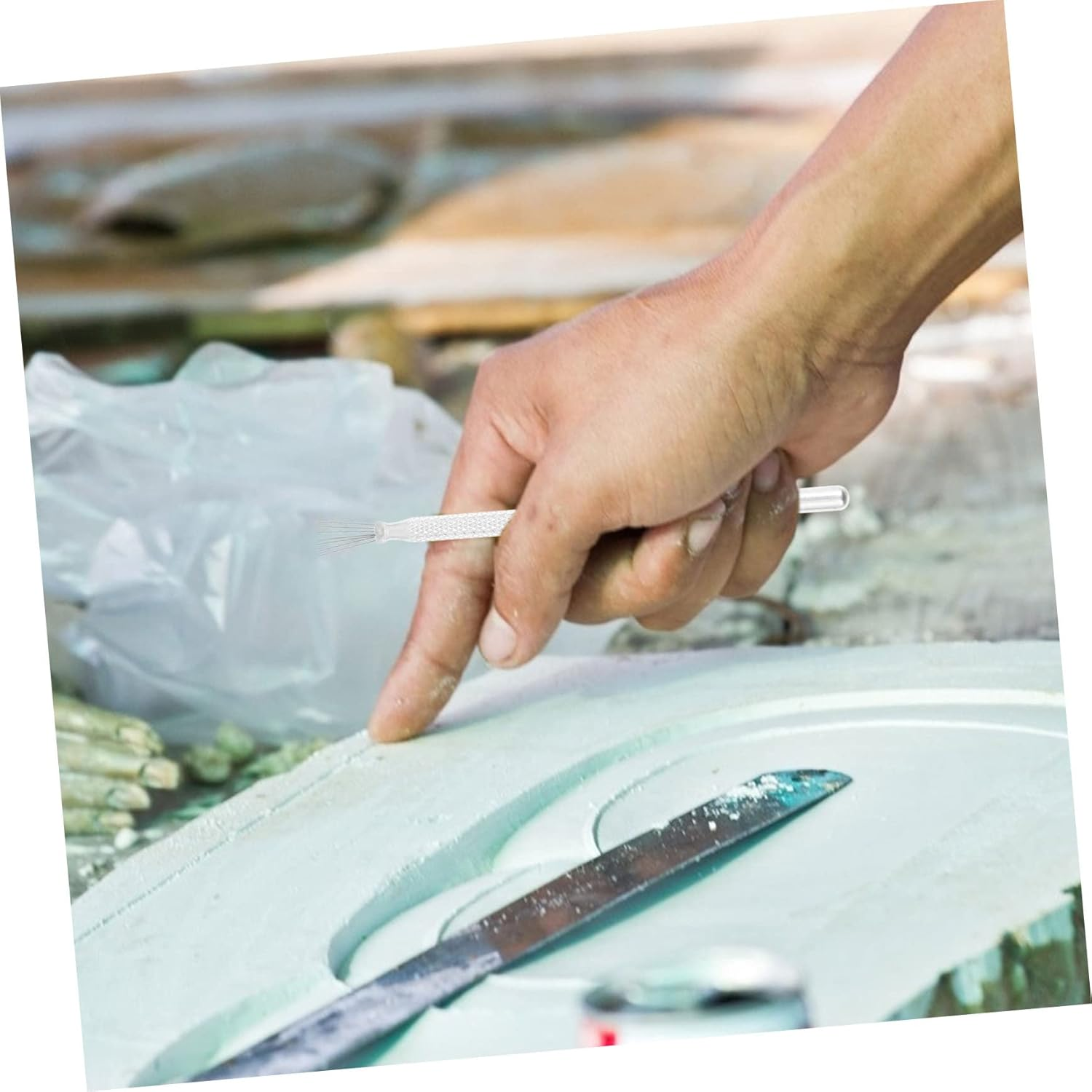 TEHAUX Pottery Clay Tools 4Pcs Clay Needle Tools for Detailed Sculpture and Modeling image number 6