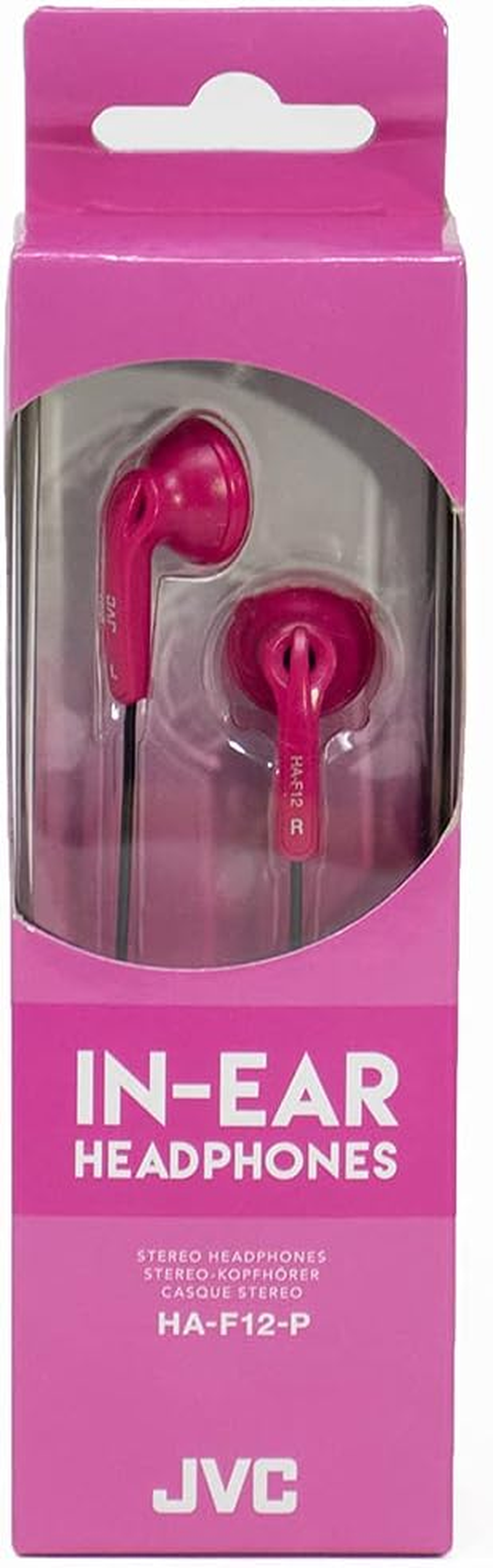 JVC HAF12 Comfortable Fit 20Hz - 20,000 Hz In-Ear Stereo Headphones 3.5Mm - Pink image number 1