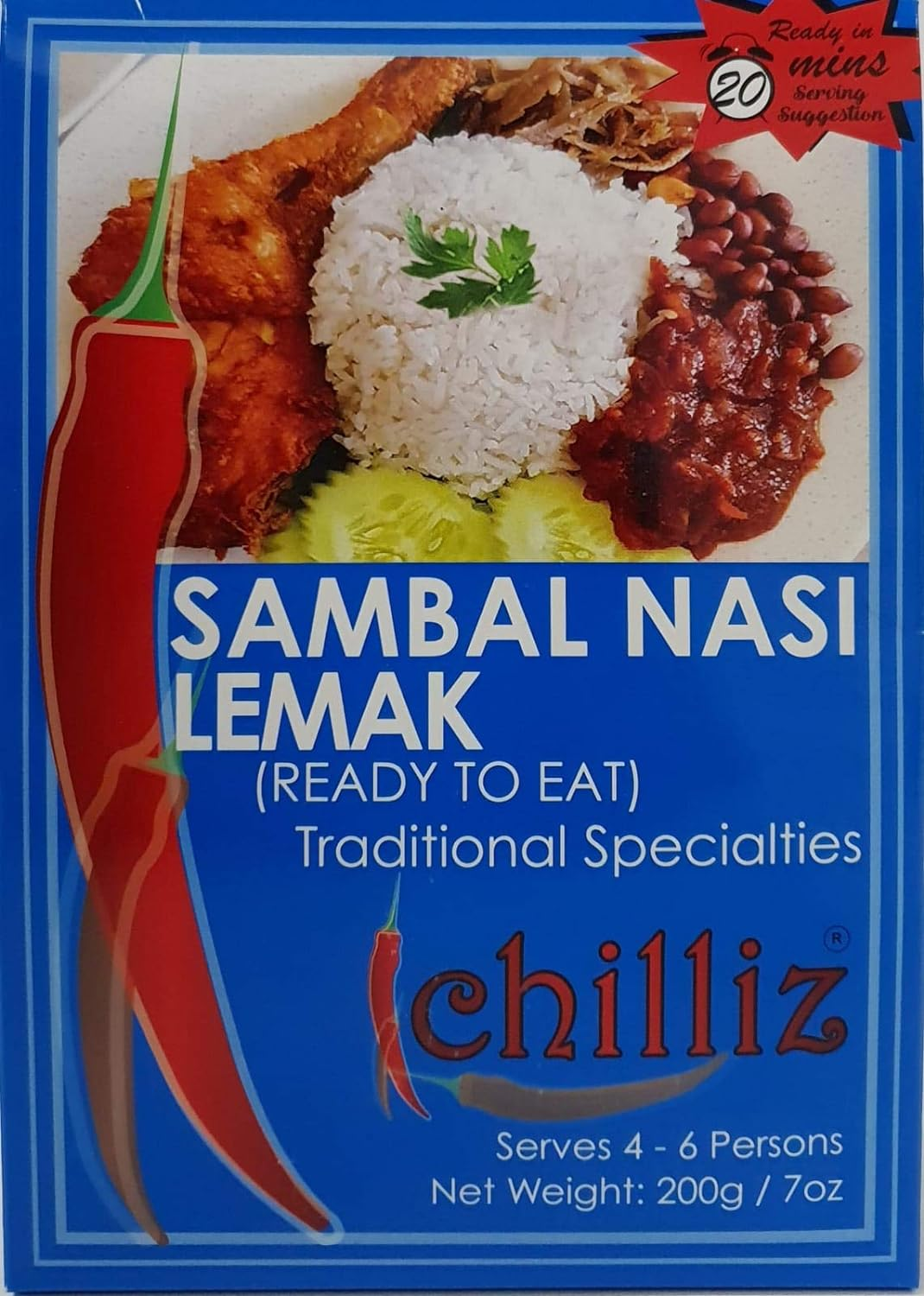 Chilliz Sambal Nasi Lemak Paste 200 G, 200 G, Sambal Nasi Lemak - 200 G (Pack Of 1)