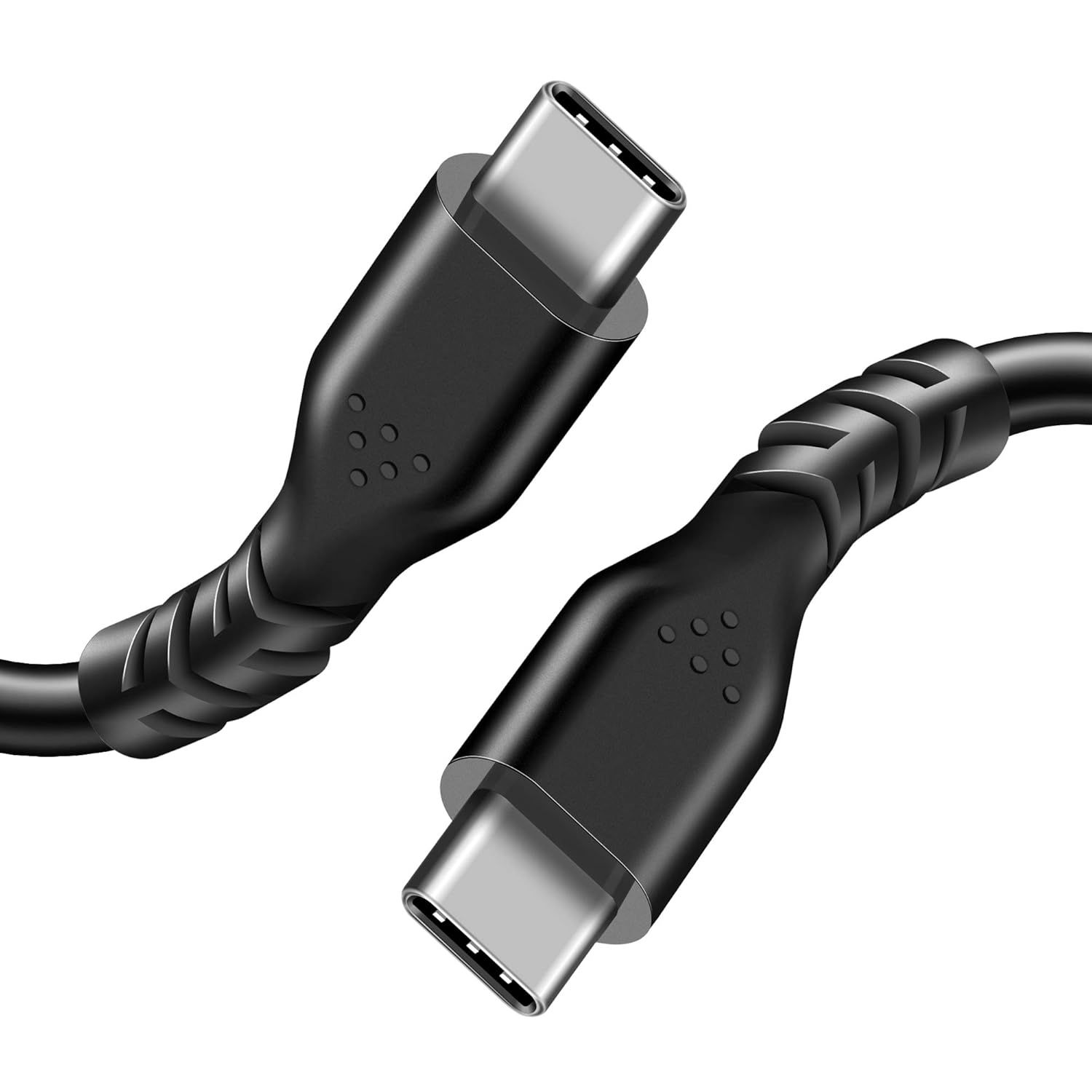 Fasgear 3 Pack USB C to USB C 2.0 Cable, 60W PD, 30Cm, 1M, 1.8M, Black, Compatible with Macbook, Chromebook, Galaxy S20 Ultra/S10, Huawei P40, Xiaomi 10