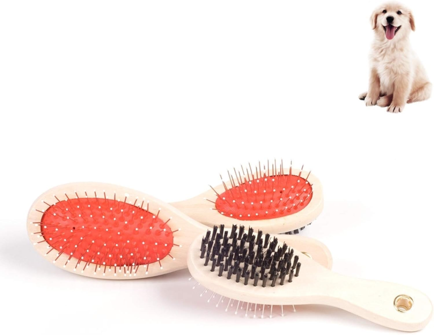Dog Grooming Comb 1Pcs Double Sided Pet Comb Big Dog Brush Beauty Comb for Cats Hair Removal Soft Brush Wooden Pet Comb S image number 1