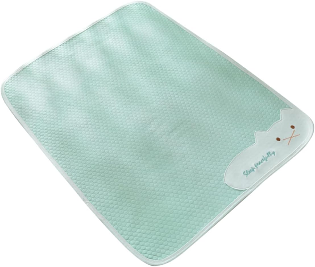 Sleeping Cotton Pad Diapers Washable Nappy Mattress Protector Foam Play Mat Foam Mats Waterproof Mat for Waterproof Sleeping Pad Portable Mat Light Green ORFOFE image number 1