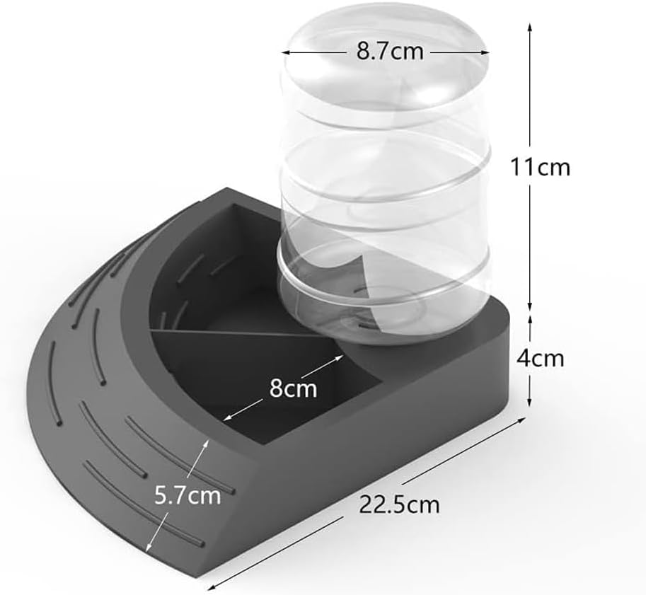 NUZAMAS Reptile Automatic Water Feeder Waterer Terrarium Corner Bowl Habitat Decor Turtle Food and Water Bowl for Frogs Spiders Amphibians Chameleon Gecko Black image number 6