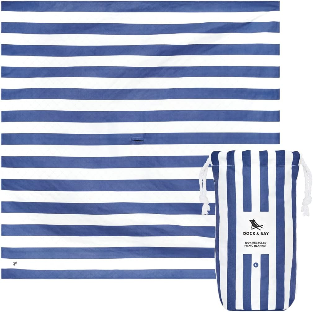 Dock & Bay Picnic Blanket - Quick Dry & Water Resistant - 100% Recycled Materials - Large (66X66) - Banarama