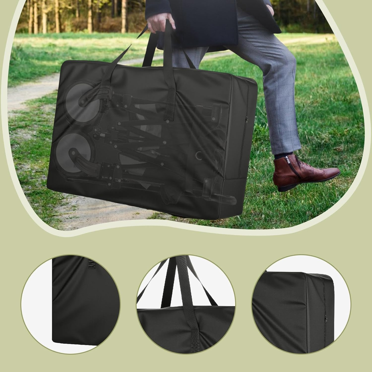 Abbraccia Storage Bag for Wagon Moving Tote Raindproof Reusable Travel Carrier Duffle Bag for Sports Hiking Pillows Laundry Stroller image number 6