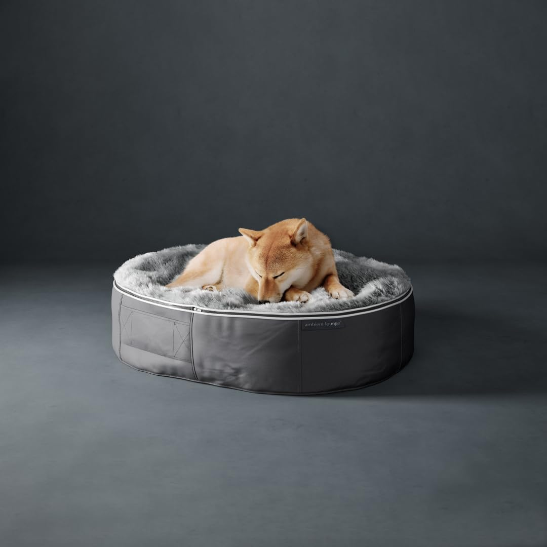 [Ambient Lounge Japan] Pet Lounge, Washable, Dog, Cat, Bed, High Quality, Memory Foam, Made in Japan, Premium - Wolf Gray, M Size image number 6
