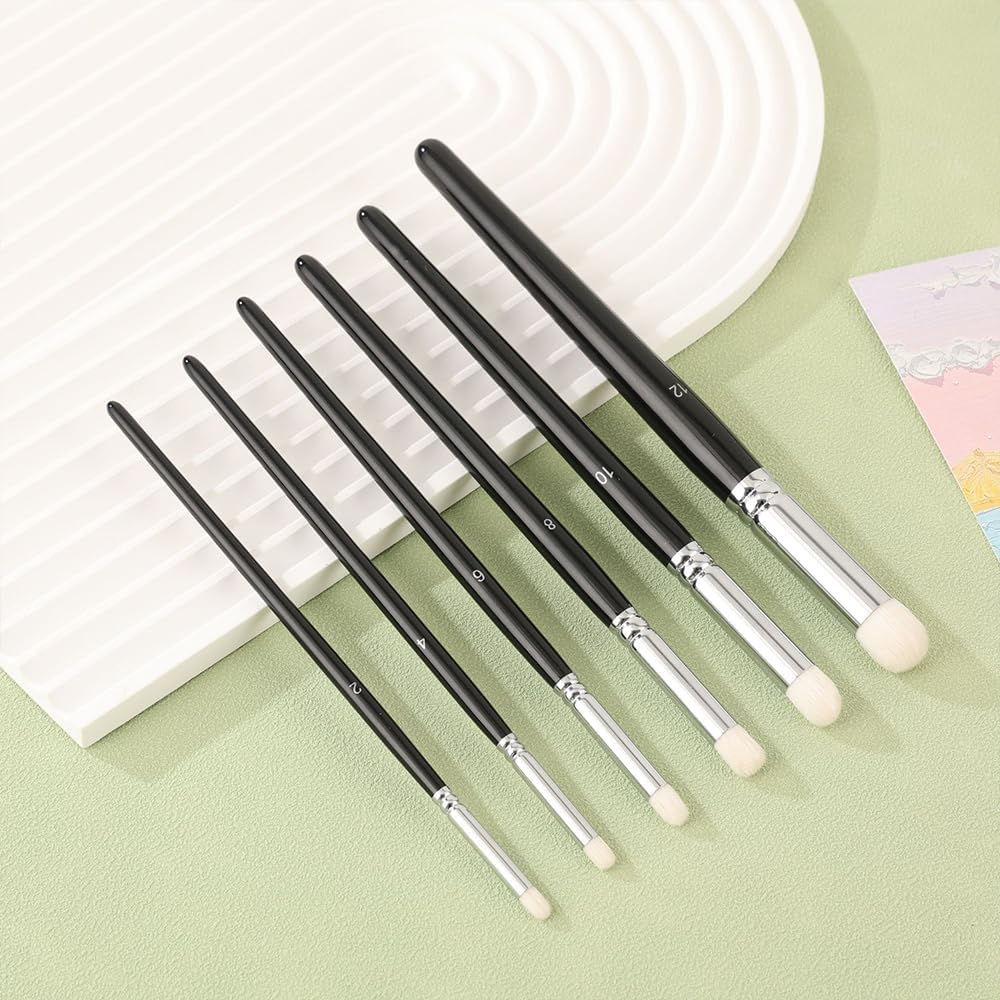 Professional Dry Brush Miniature Painting Set,6 Sizes High-Quality Goat Hair Brushes for Tabletop,Acrylic, Oil & Watercolor - Perfect for Beginners & Artists image number 6