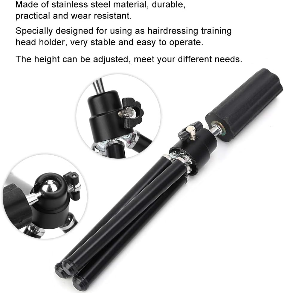 Mannequin Head Tripod, Hairdressing Training Hair Mannequin Tripod, Dyeing for Curling image number 2