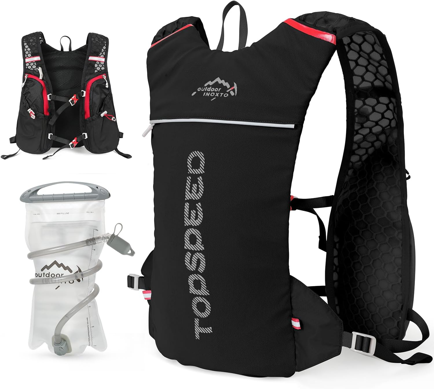 INOXTO Cycling Backpack Lightweight Men Women Outdoor Sports Rucksack for Running, Hiking, Cycling, Camping，Riding