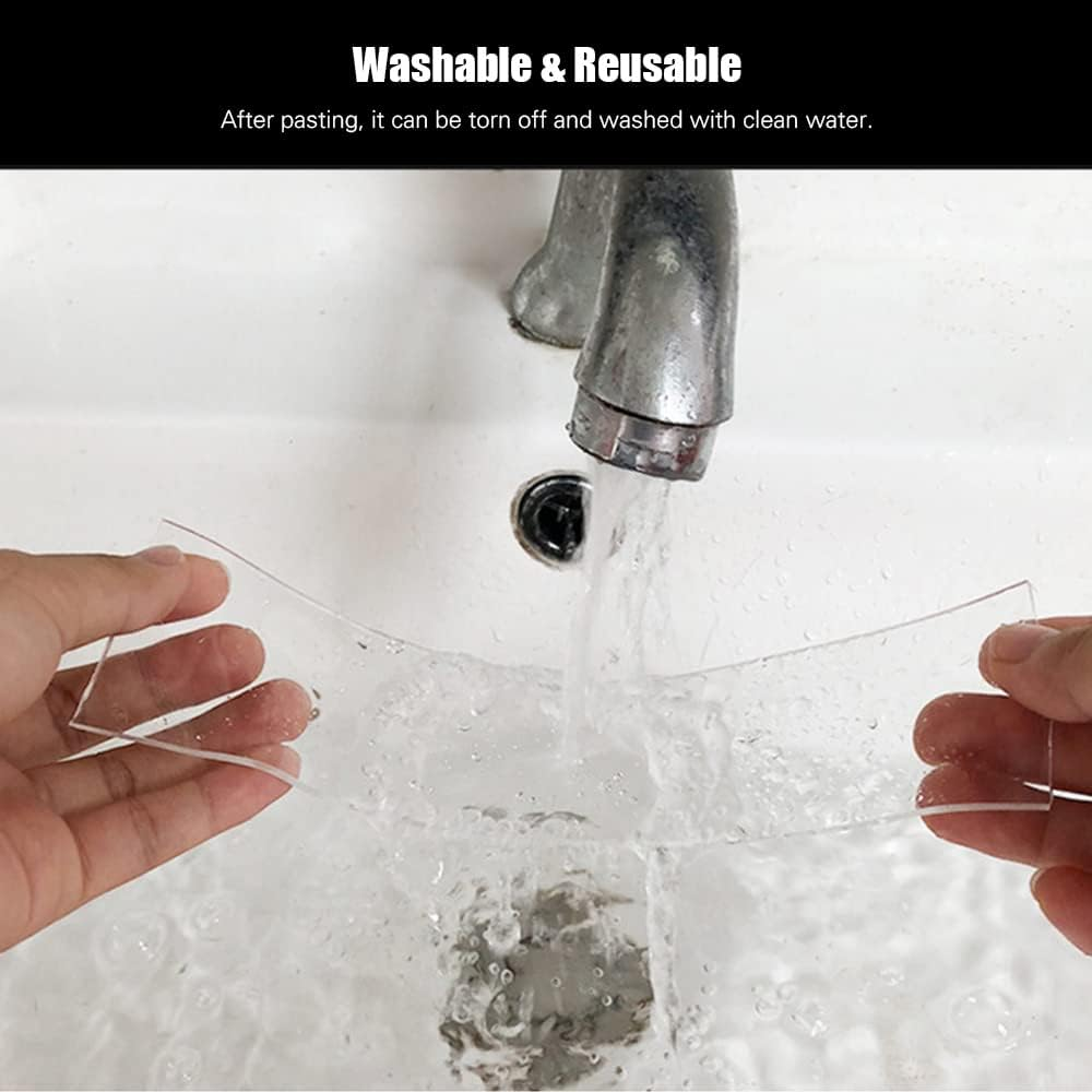 SHANGLIN Nano Tape Roll Double Sided Adhesive Tape 3.3 Foot Traceless Washable Nano Tape Stick Grip Gel Rsable Nano Gel Pads for Fing Car Windowshield Glass Carpet Mats Photos Posters Household Industrial