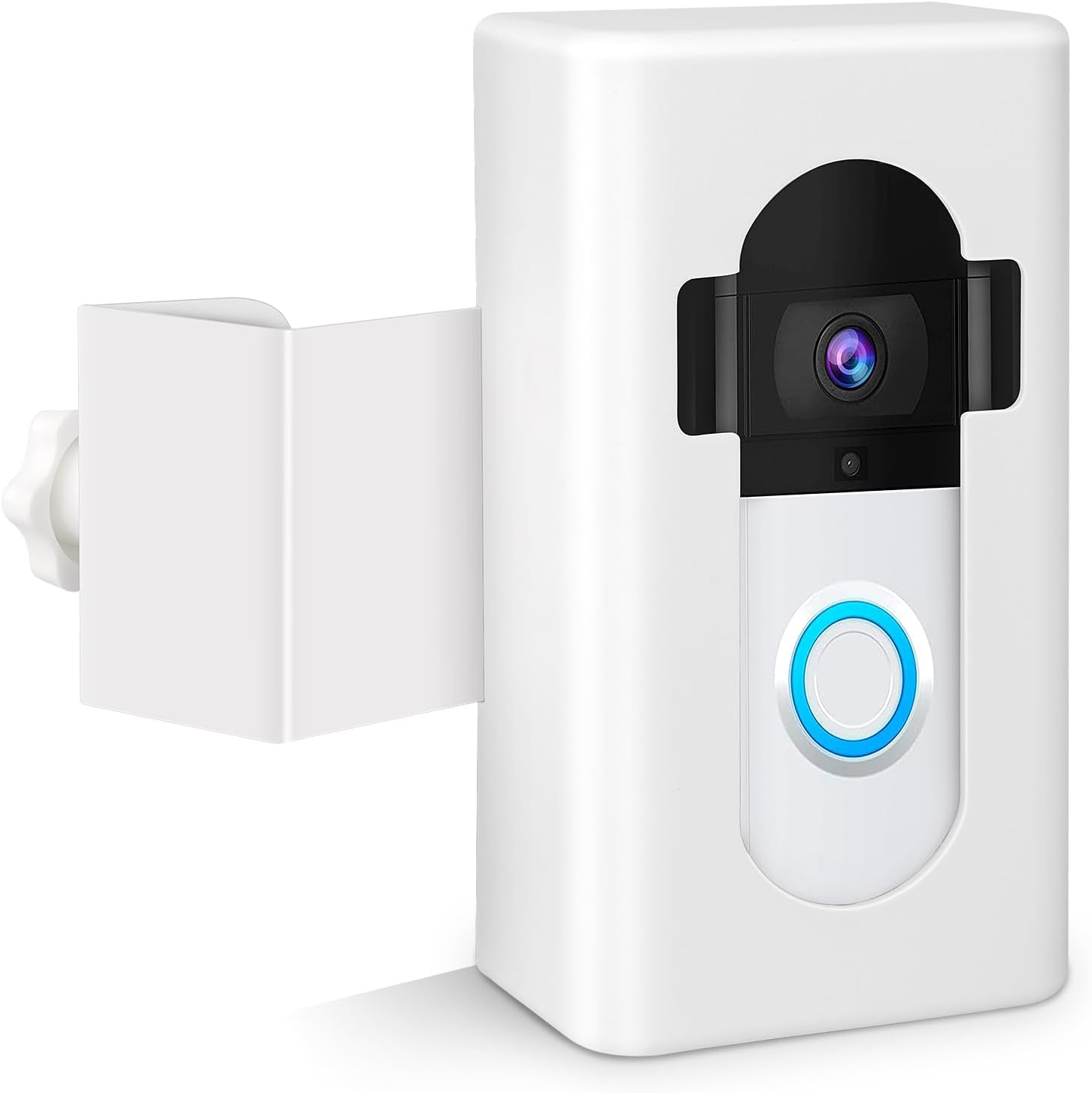 Ring Doorbell Mount, No-Drill Fit for Most Video Doorbell, Apartment Door Holder for Ring Doorbell 1/2/3/3 Plus/4/Pro/2021
