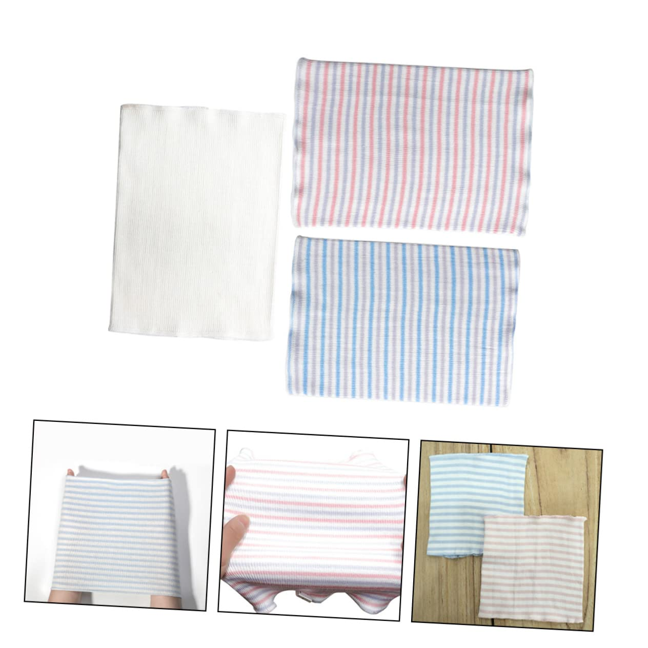 3Pcs Cotton Baby Belly Band Newborn Elastic Belly Wrap Infant Cover Baby Navel Protector High Elastic Design Breathable Fabric Comfortable Touch image number 5