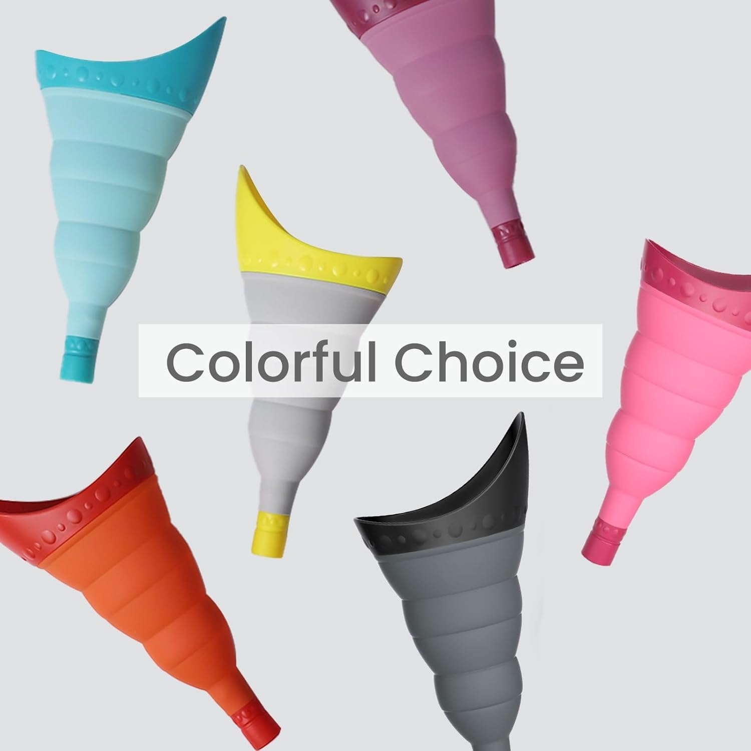 TRIPTIPS Pee Conch Foldable Female Urinal Device Portable Urinal for Women Pee Funnel for Women Travel, She Pee Cup for Women, Stand to Pee Reusable Womens Urinal Funnel with Tube and Case image number 5