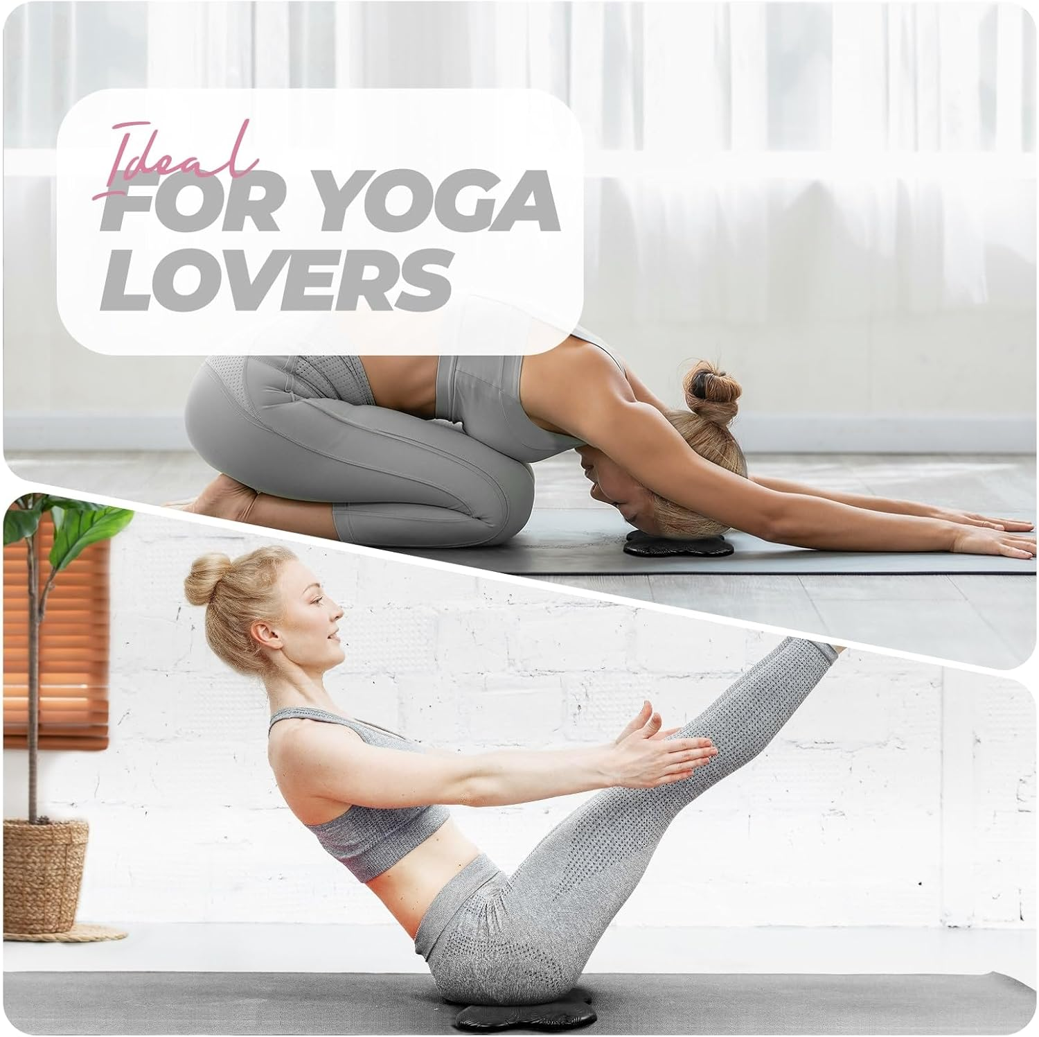 Yes4All 2 PCS Extra Thick Yoga Knee Pad for Yoga/Anti-Slip Yoga Knee Pad Cushion for Head, Elbows, Hands, Wrists - Purple image number 2