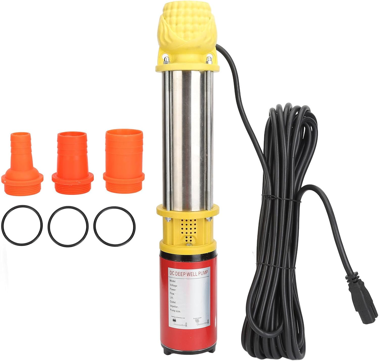 Cryfokt High Performance Stainless Steel DC Submersible Pump, Brushless Solar Pump for Irrigation Systems, &sup3;/H, Lifting Height 20 Meters image number 2